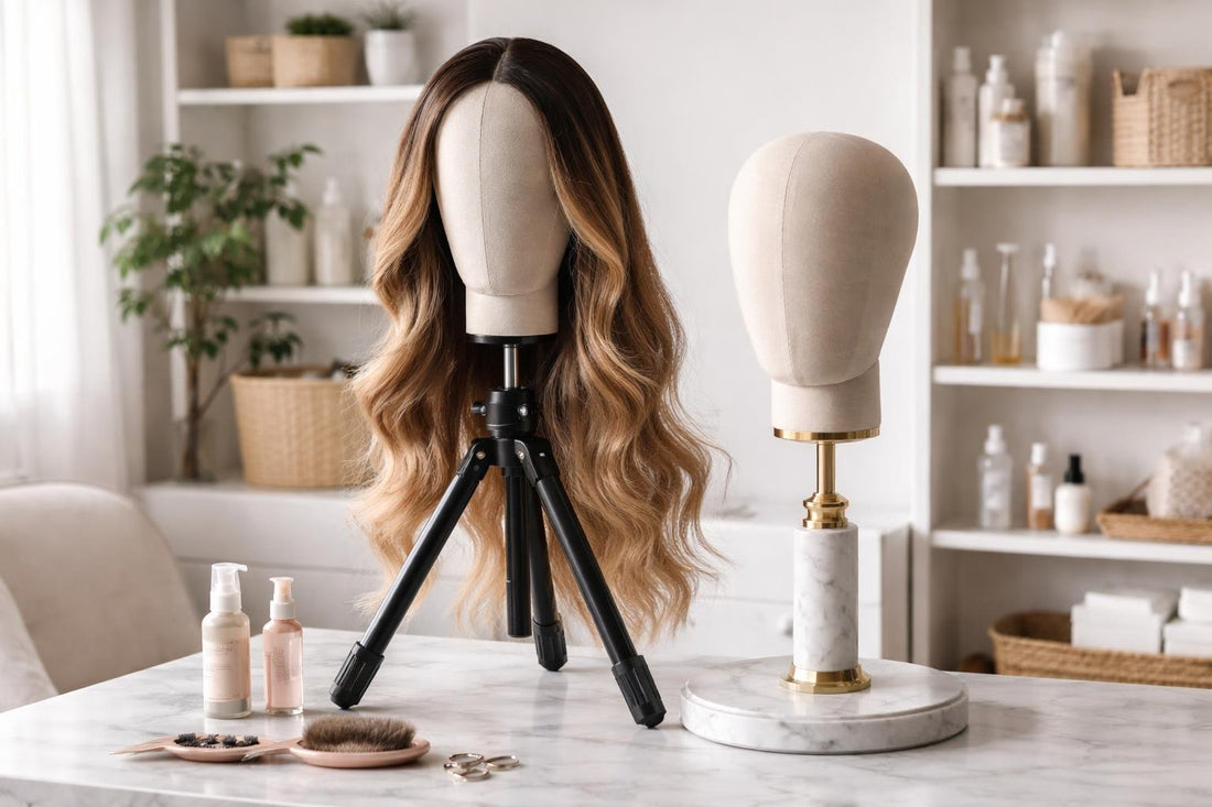 Wig head stand troubleshooting and storage solutions