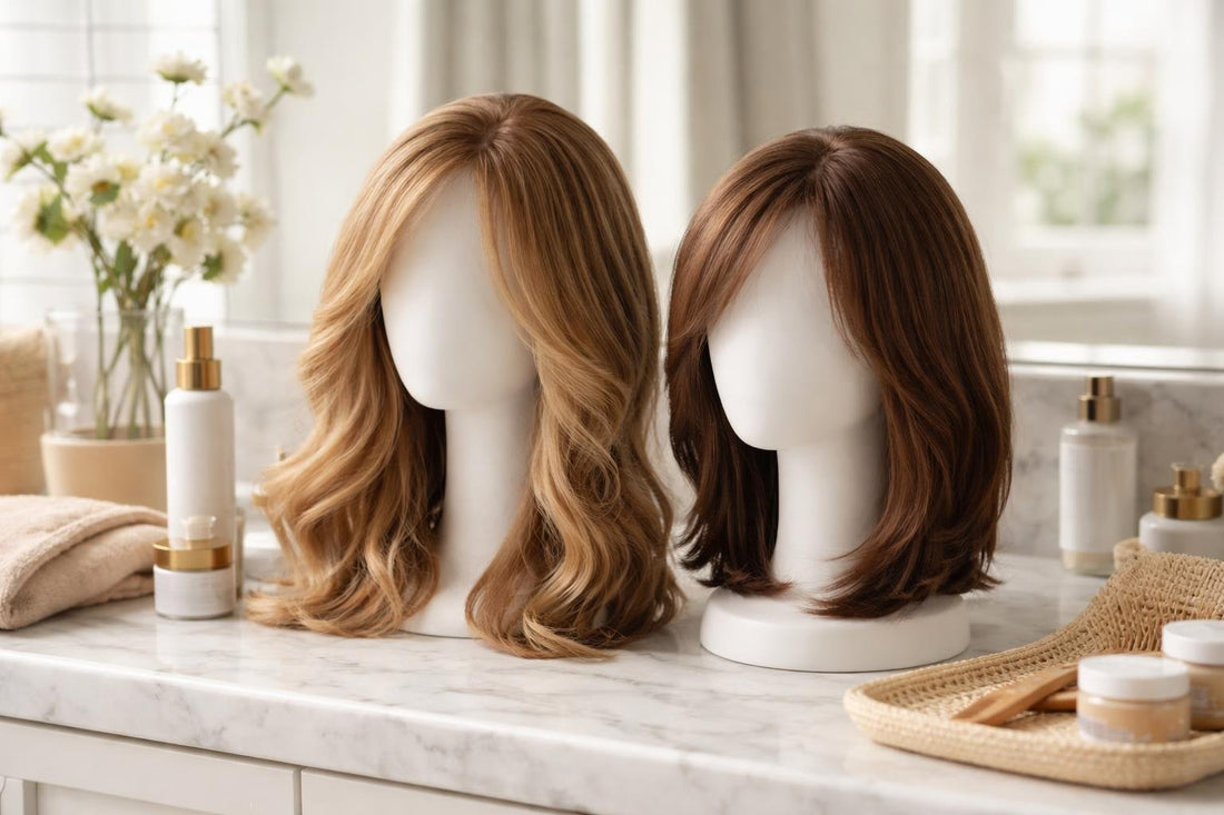 Natural-looking budget hair replacement wig for winter comfort