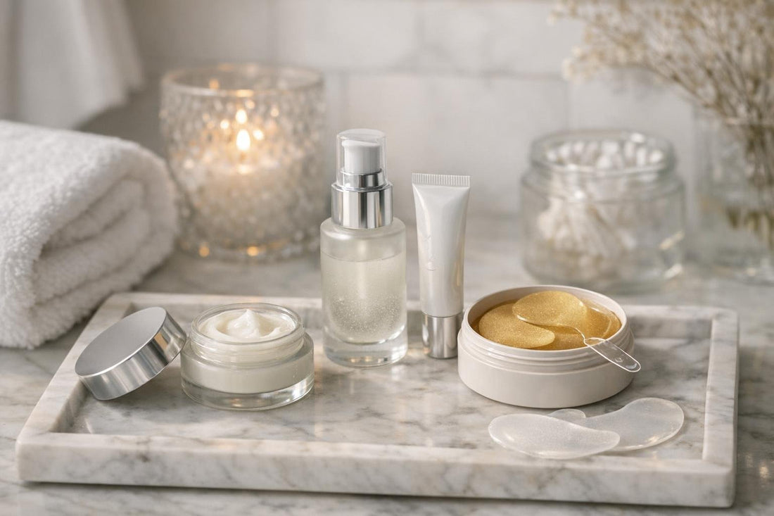 winter eye care products and under-eye patches