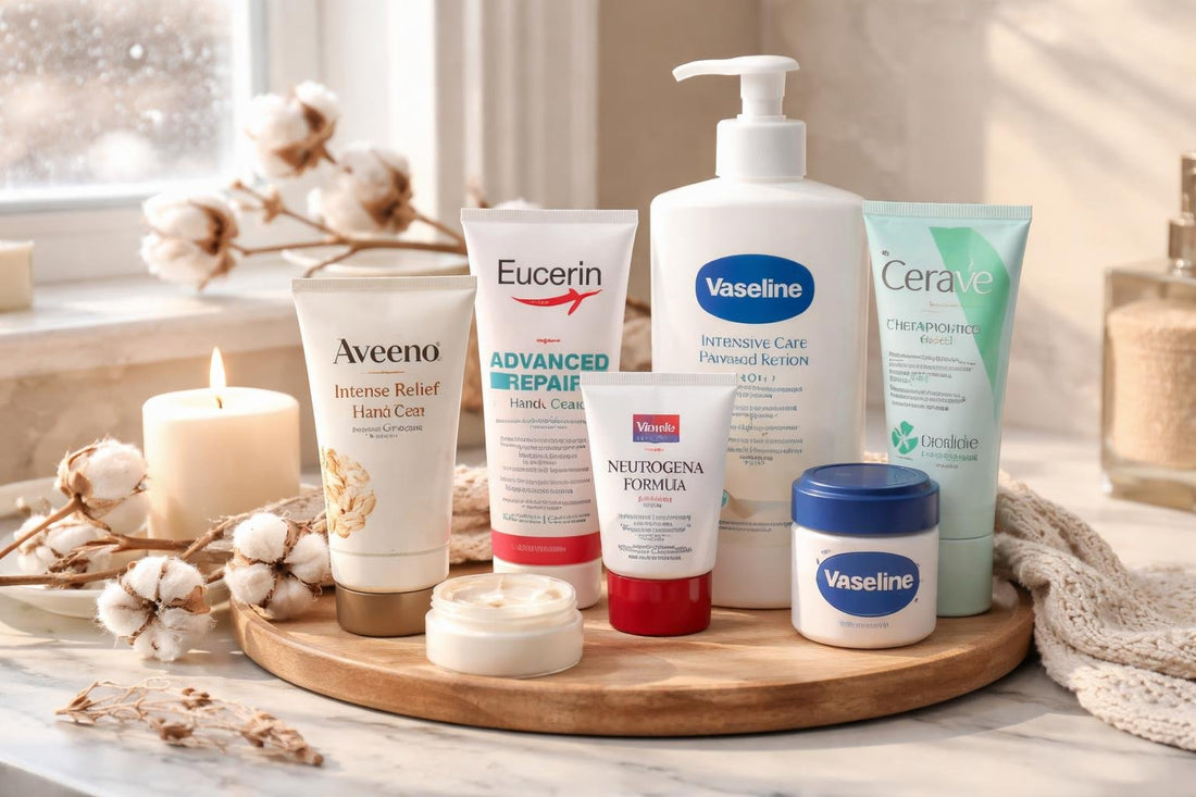 Toronto winter hand creams and lotions on a table