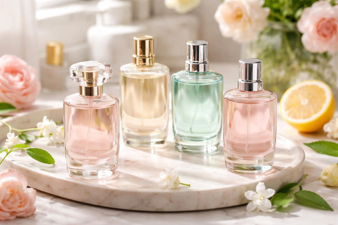 Light women’s eau fraîche bottles for spring and summer