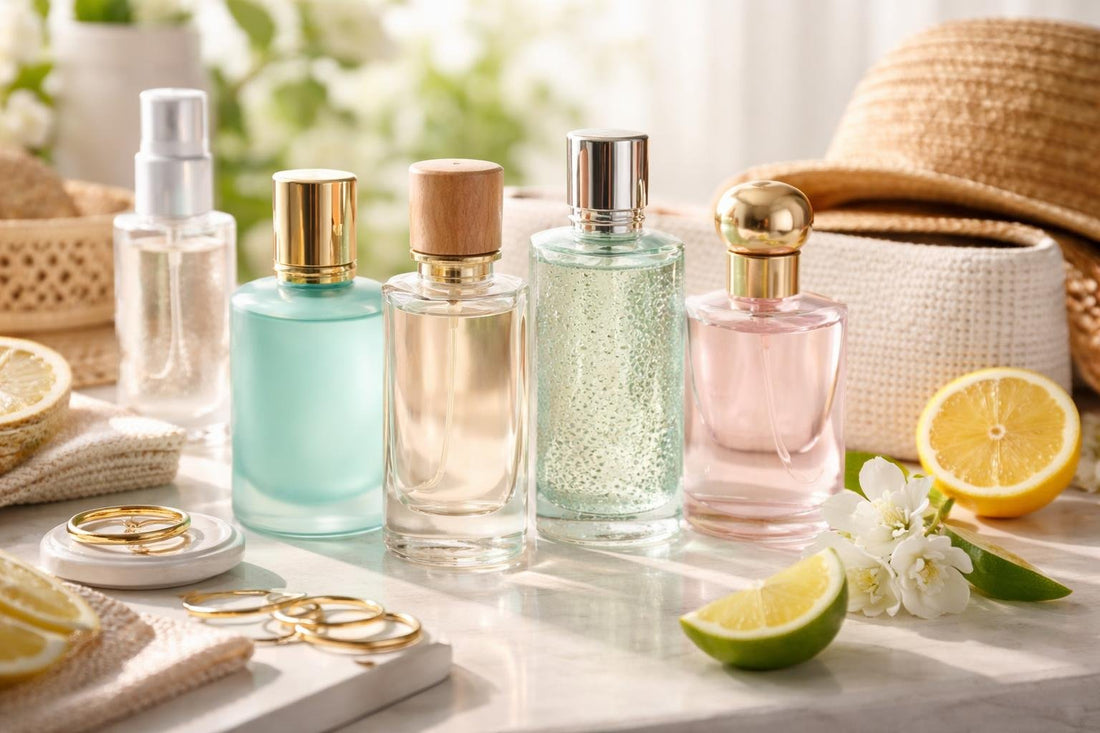 Women’s eau fraîche bottles and summer essentials