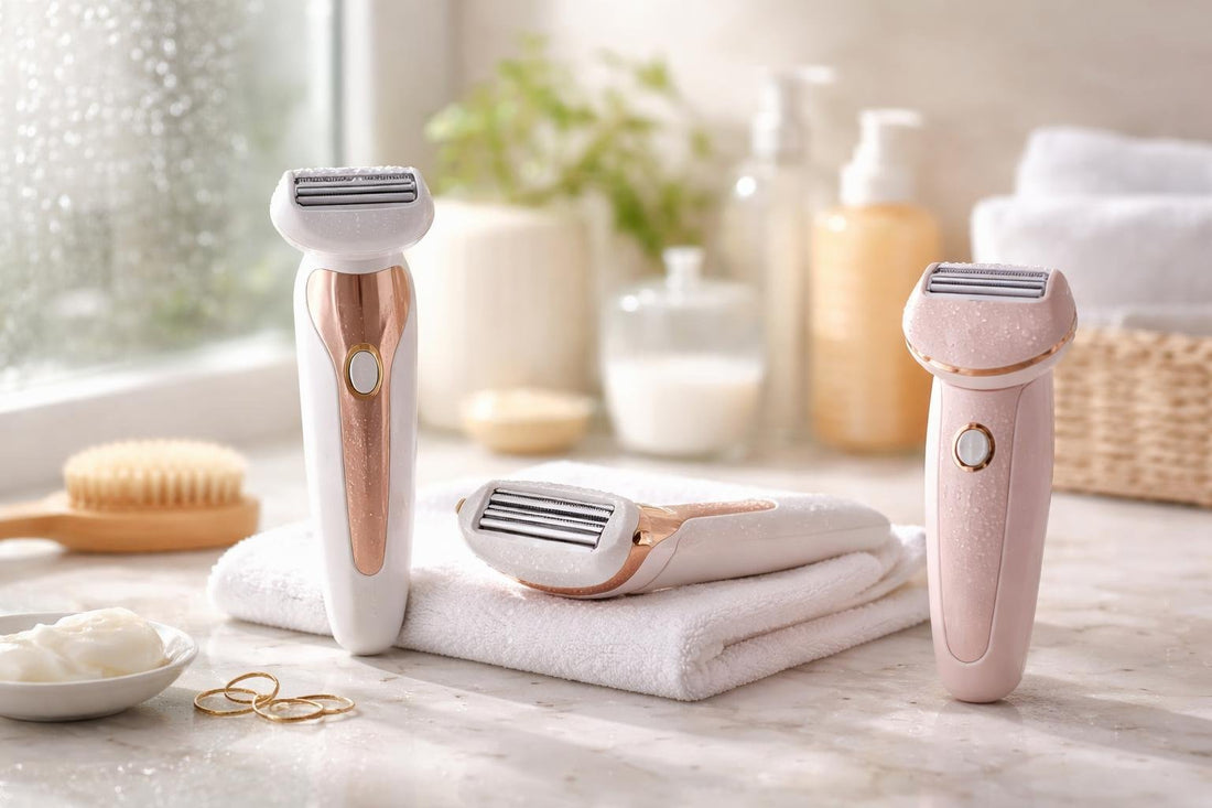 Women’s electric shaver for sensitive skin shower routine