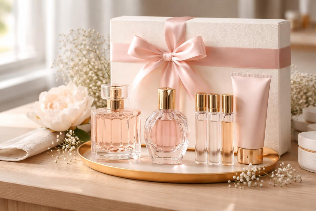 Toronto fragrance gift set on wooden table