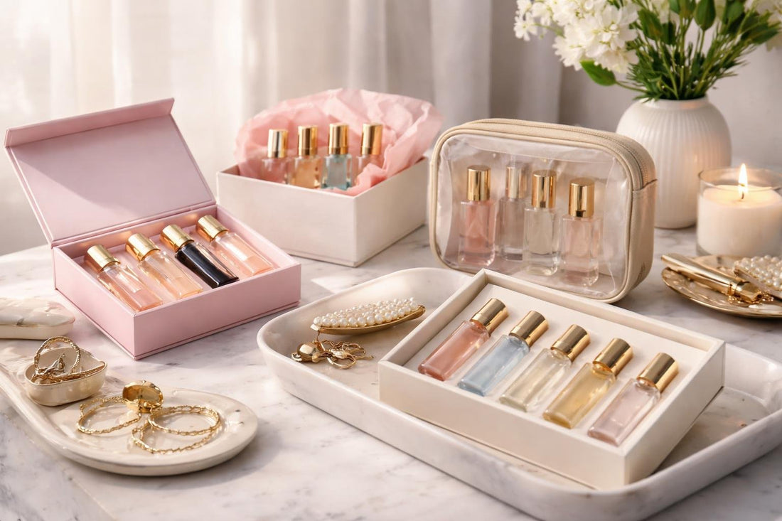 Women's fragrance gift and travel sampler set
