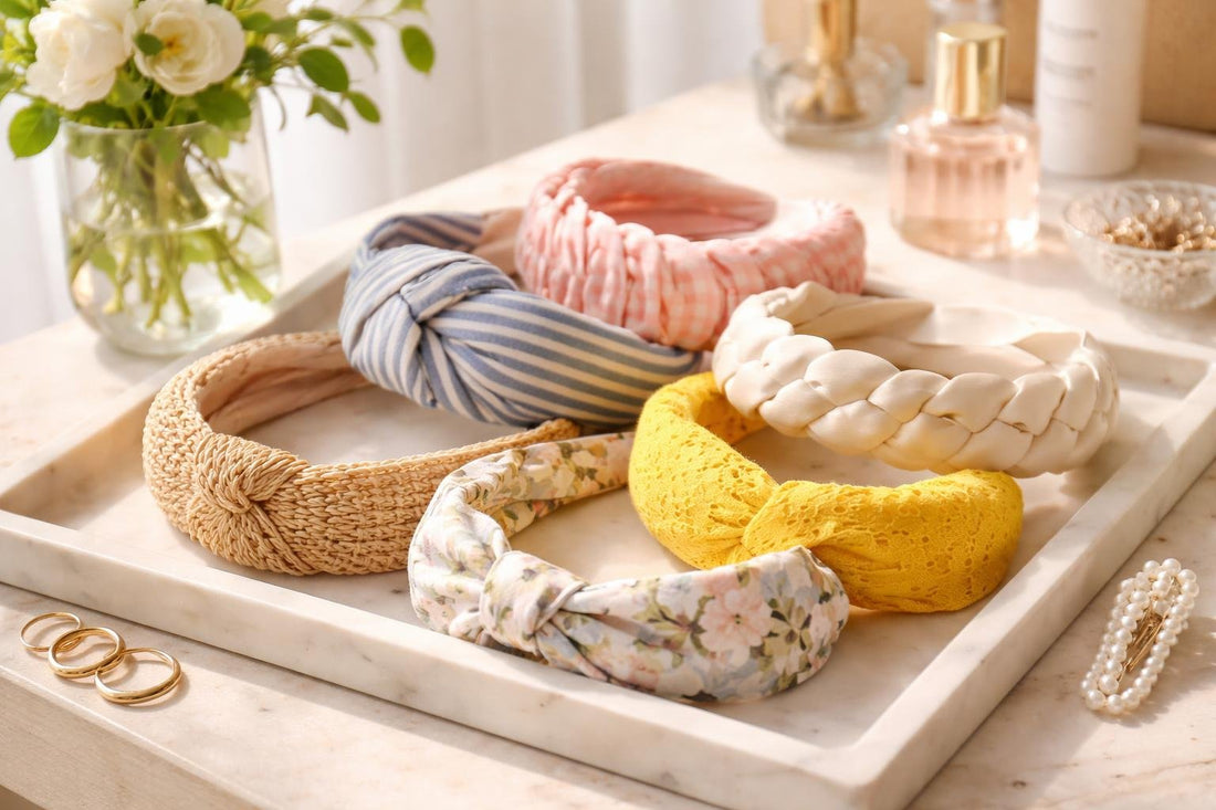 Women's summer headbands assortment on display