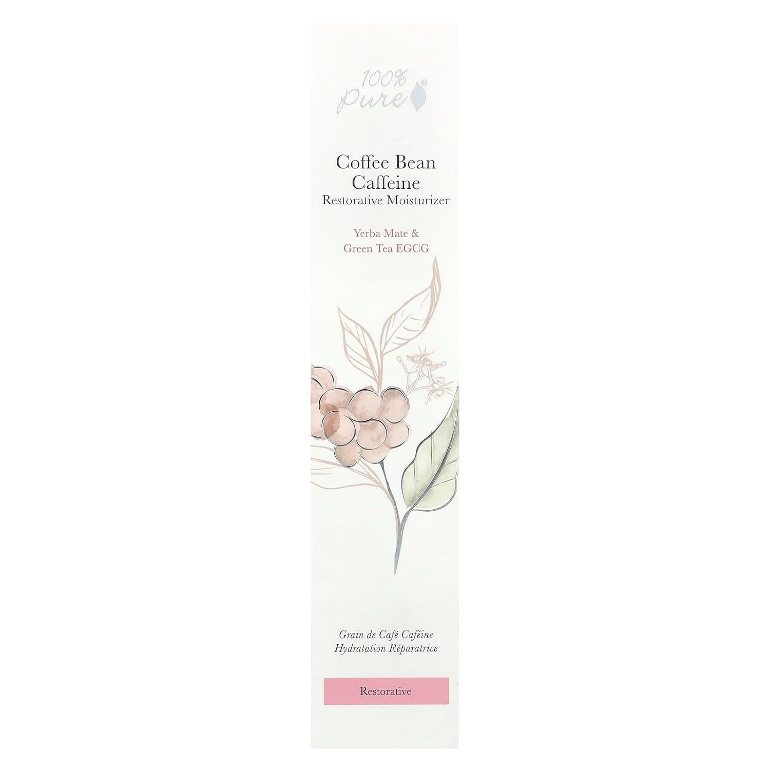 USA-made packaging of 100% PURE Coffee Bean Caffeine Face Cream