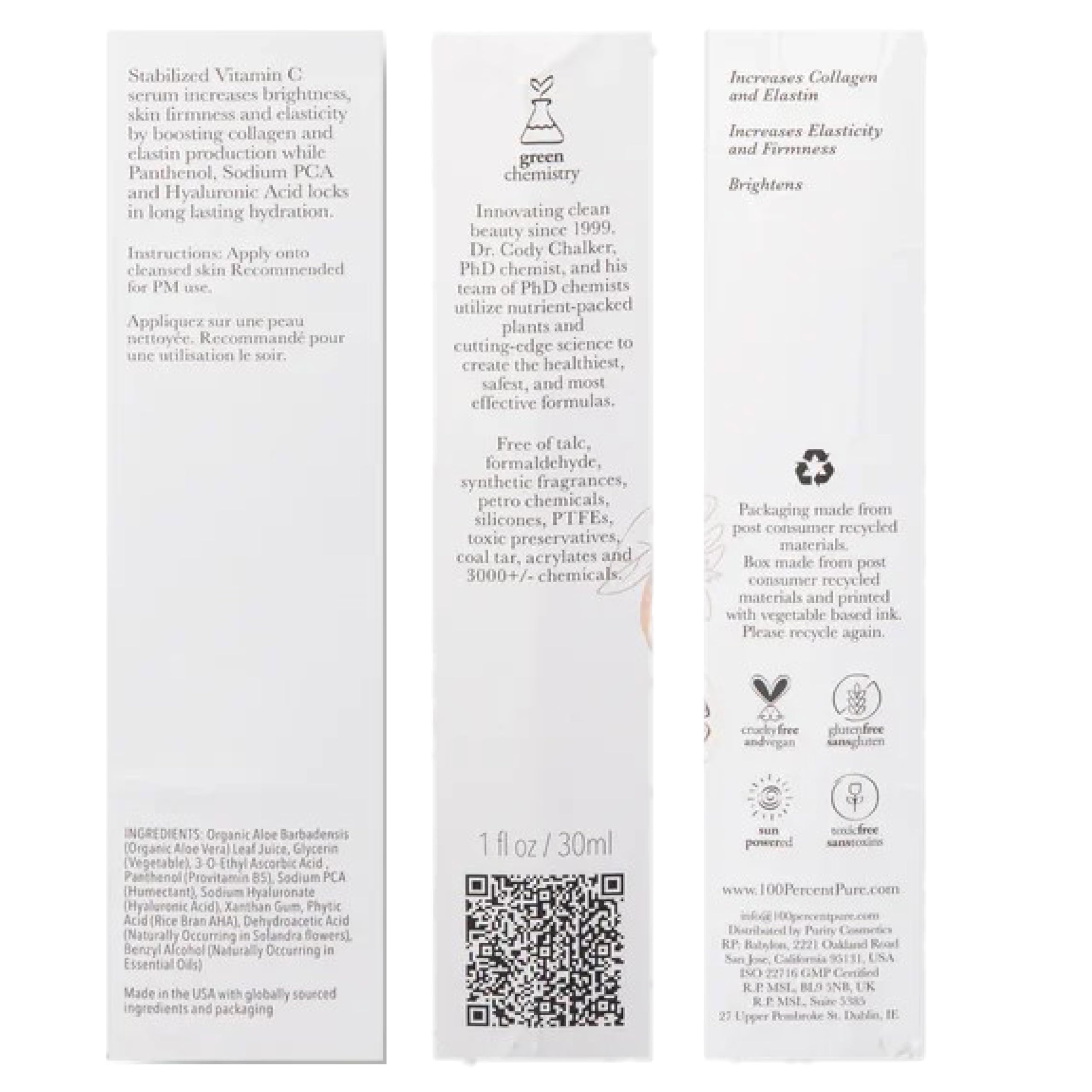 Application scene of 100% PURE Vitamin C Serum in a skincare routine