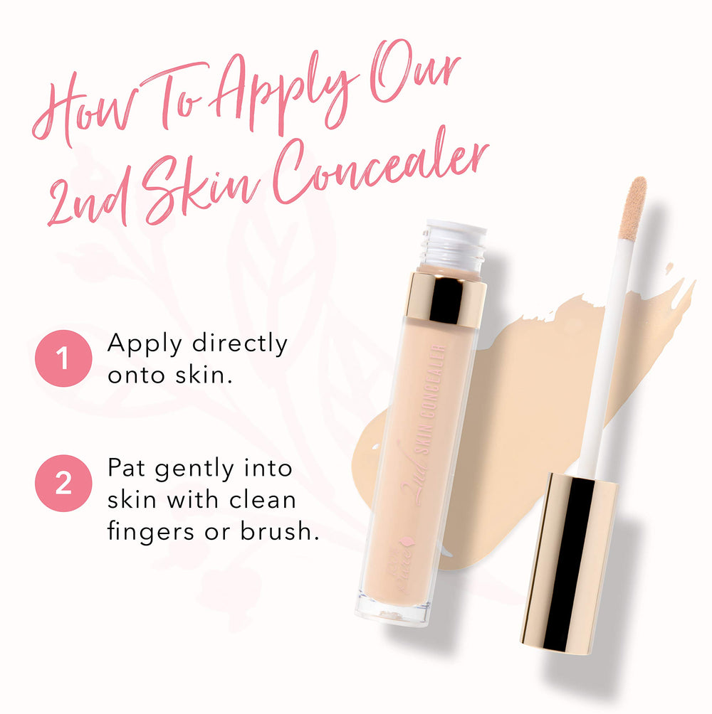 Texture close-up of 100% PURE concealer showing silky, lightweight feel