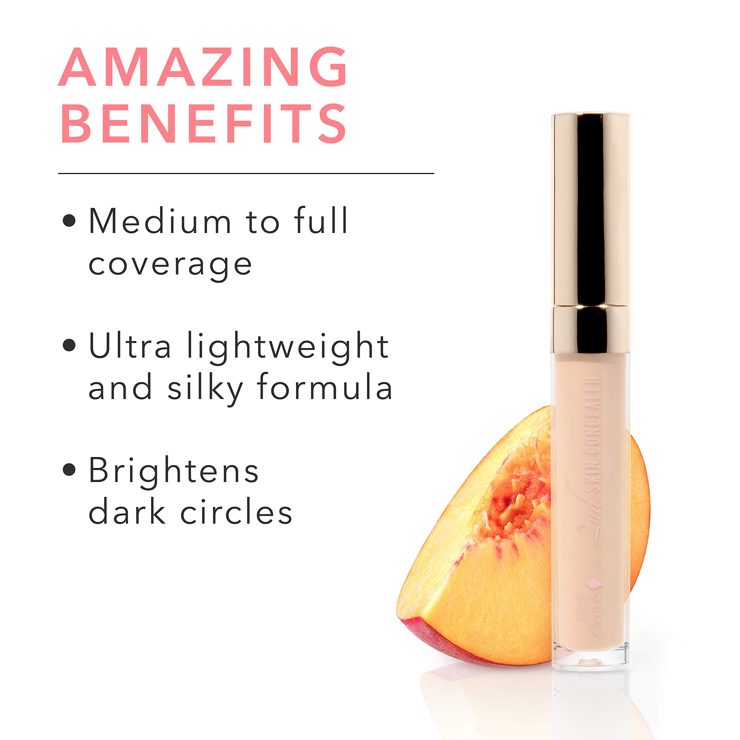Close-up of 100% PURE 2nd Skin Concealer Shade 1 application wand for smooth blending