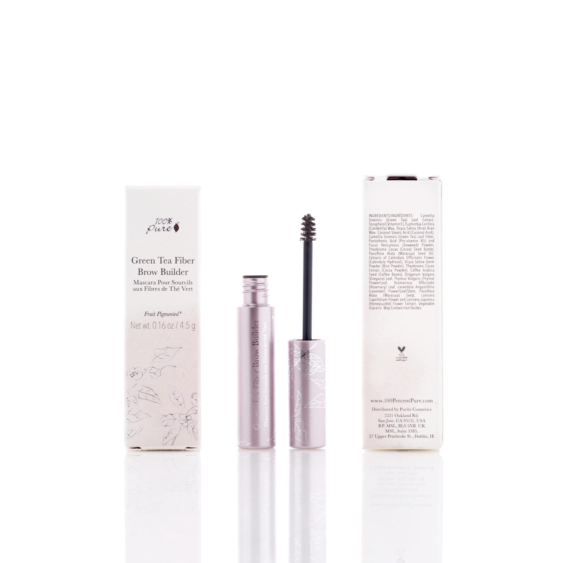 100% PURE Brow gel applicator brush applying even tint