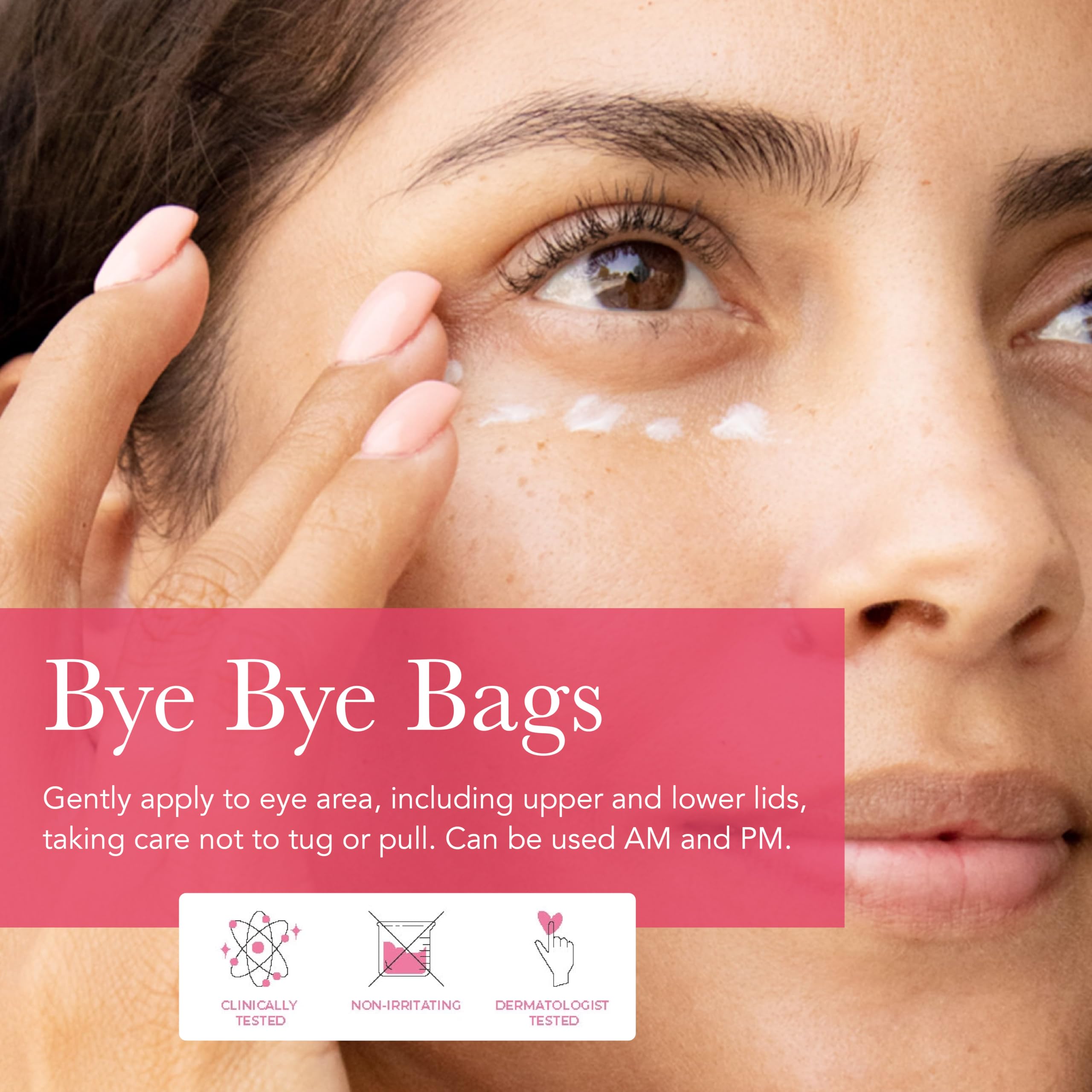 100% PURE Coffee Bean Caffeine Eye Cream aloe hydration near the eye area for a lighter feel.