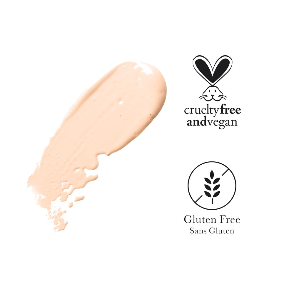 100% PURE Healthy Foundation on skin with reduced shine and blotting.