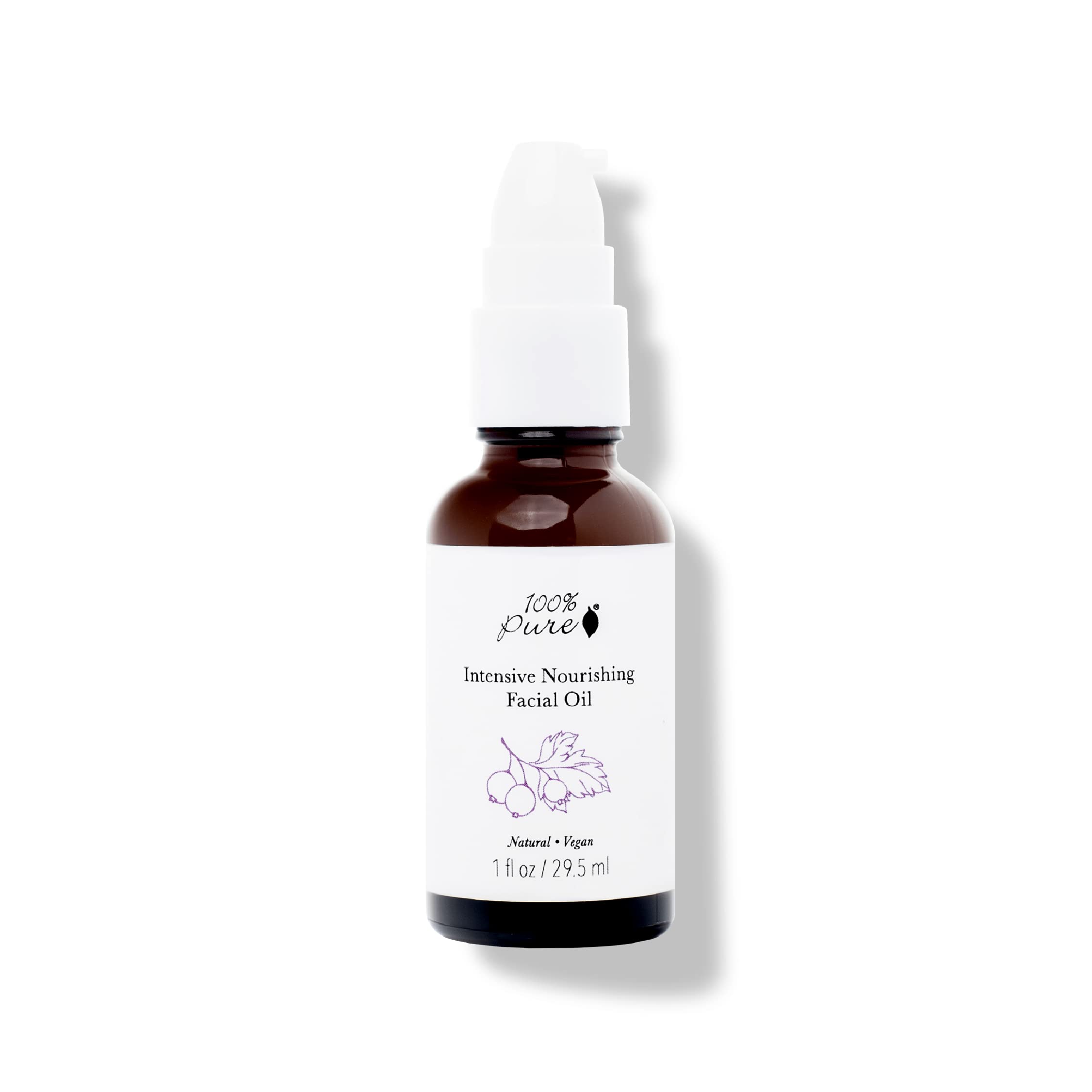100% PURE Intensive Nourish Oil bottle pouring for hydration and glow