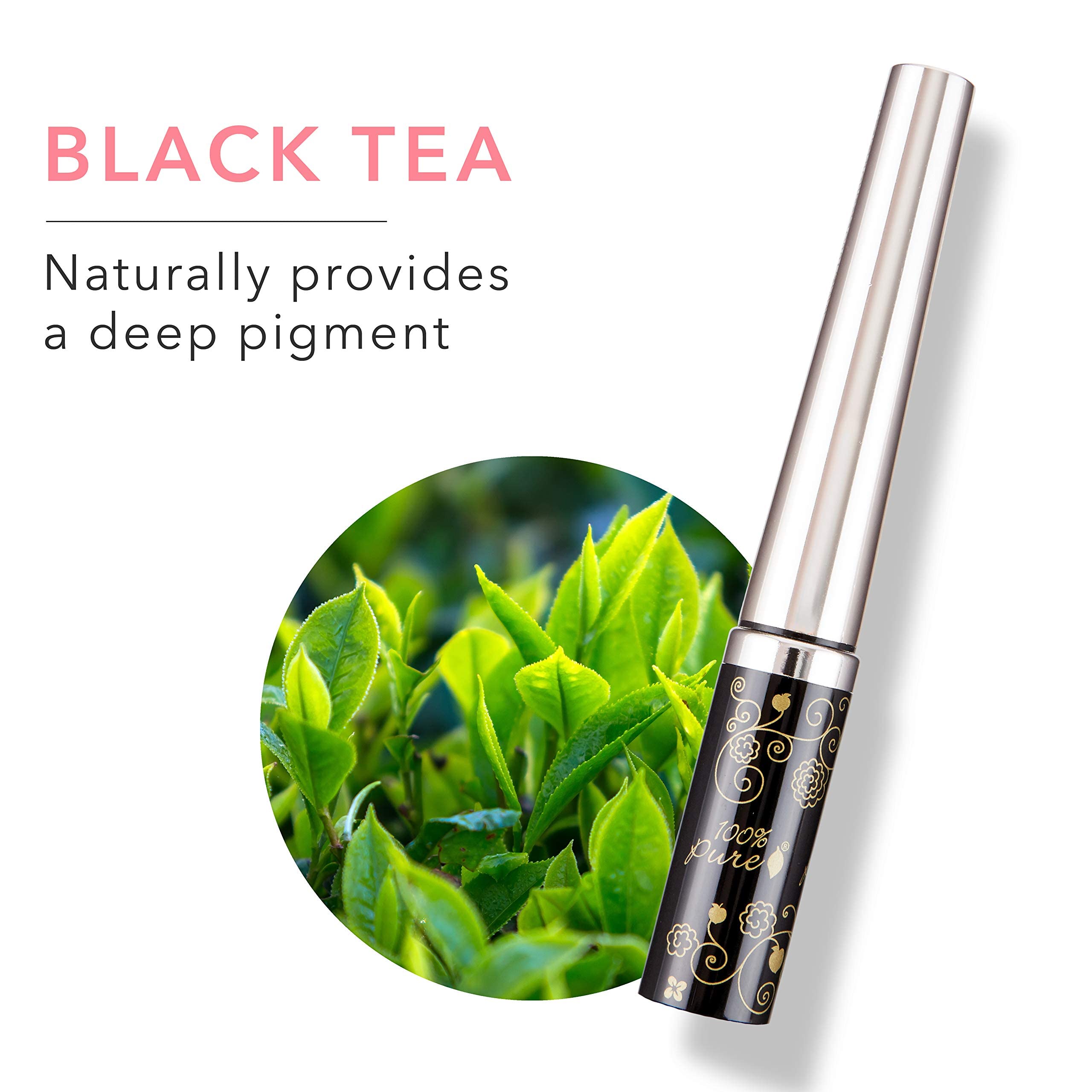 Herbal liner close-up with aloe and botanicals for gentle eye care.