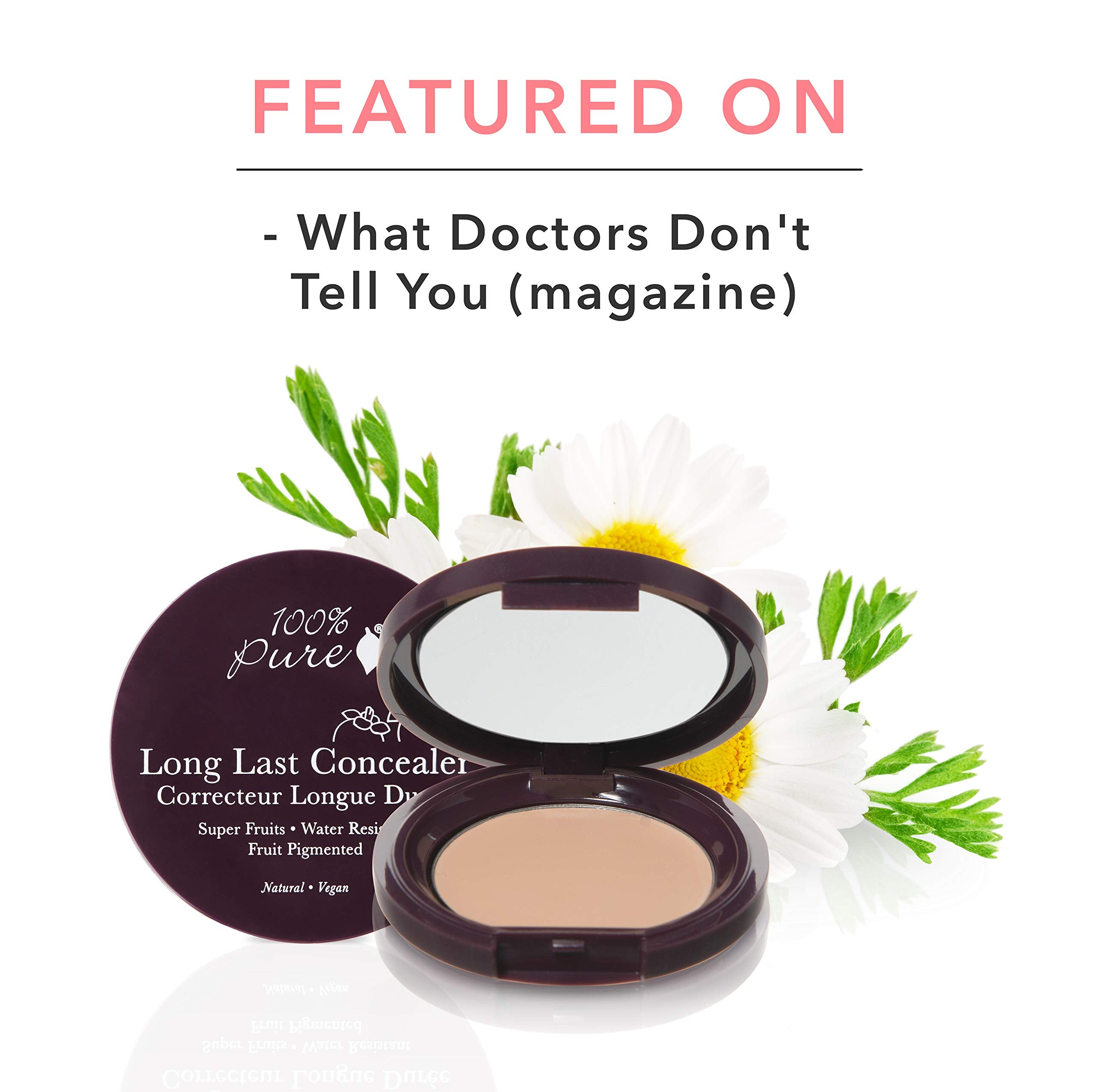 Brightening effect expected with 100% PURE White Peach concealer