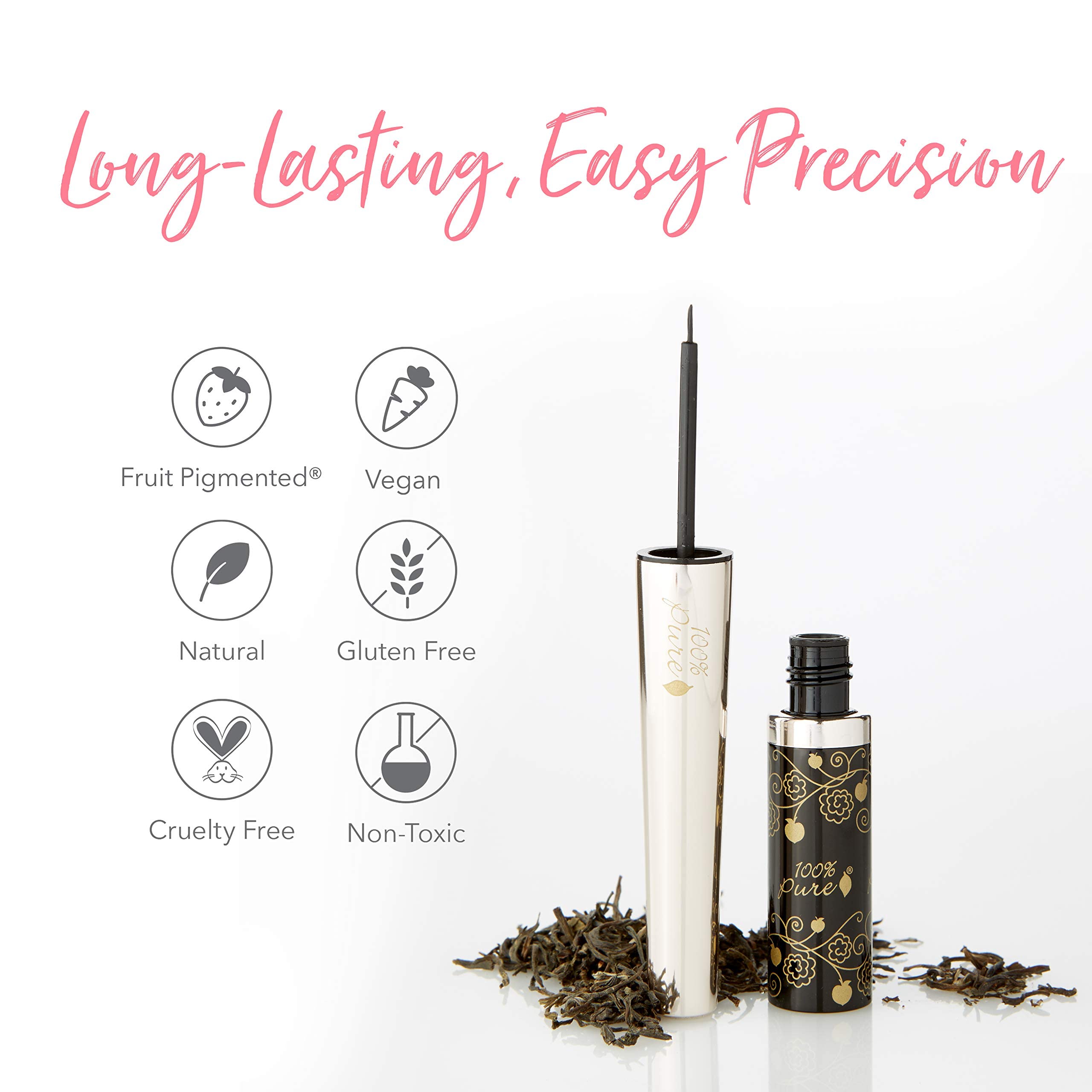 Close-up of smooth glide for quick, even eyeliner application.