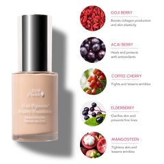 100% PURE swatch on skin revealing warm undertone blend