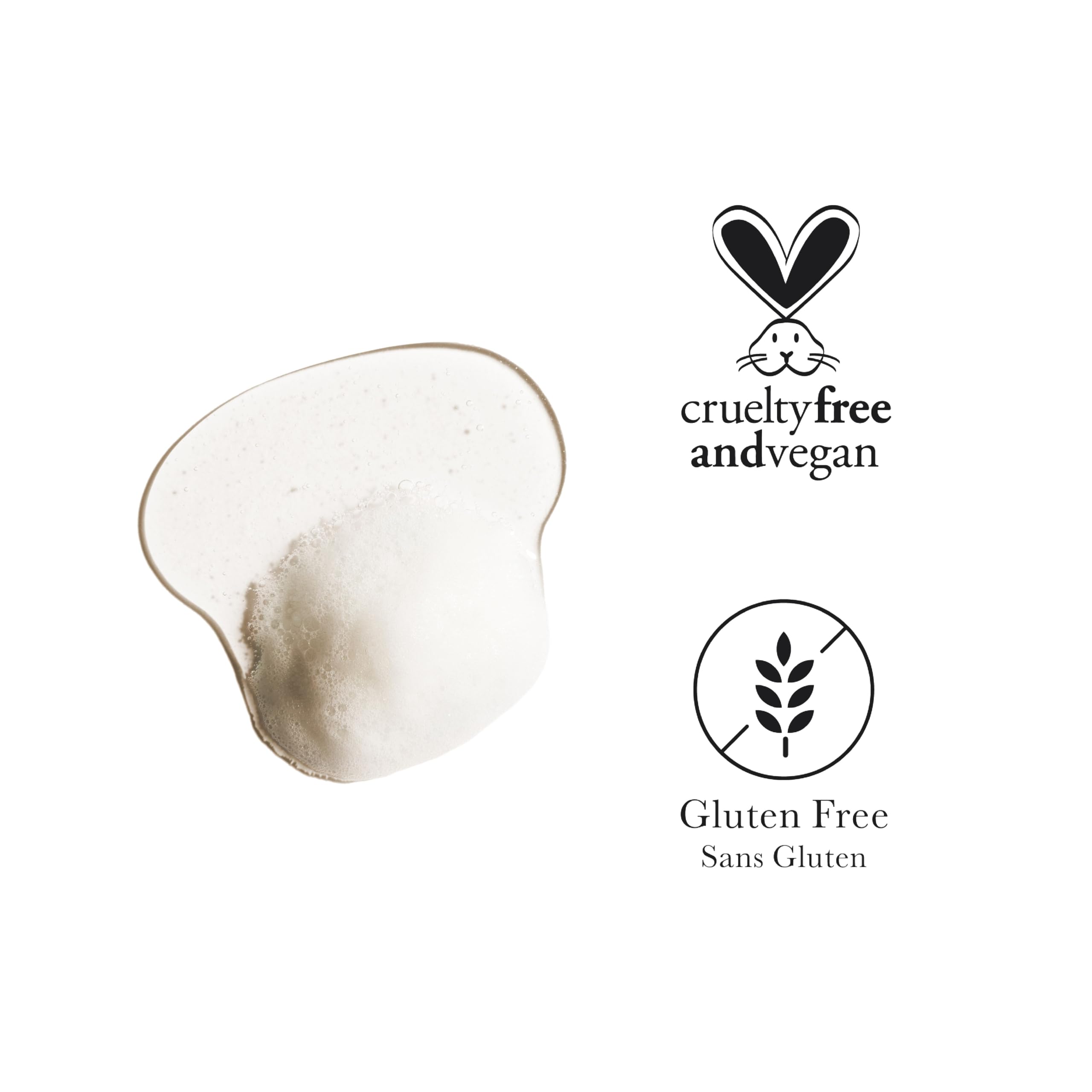 Close-up of 100% PURE label showing sulfate-free formula and natural ingredients