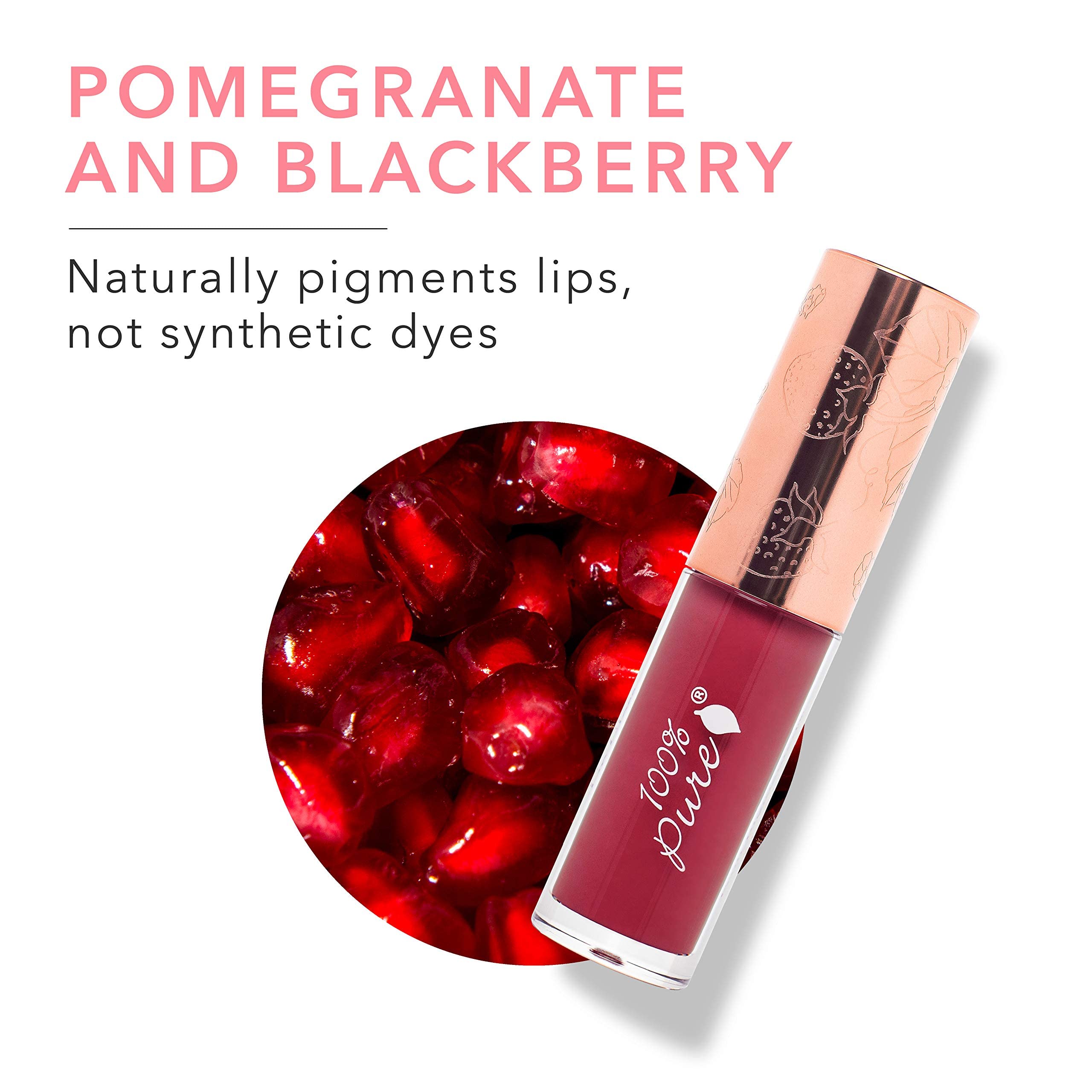 100% Pure lip gloss with non-sticky, silky texture for easy application