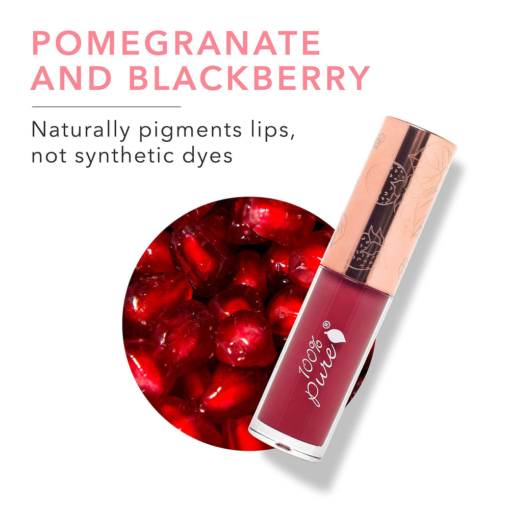 100% Pure lip gloss with non-sticky, silky texture for easy application