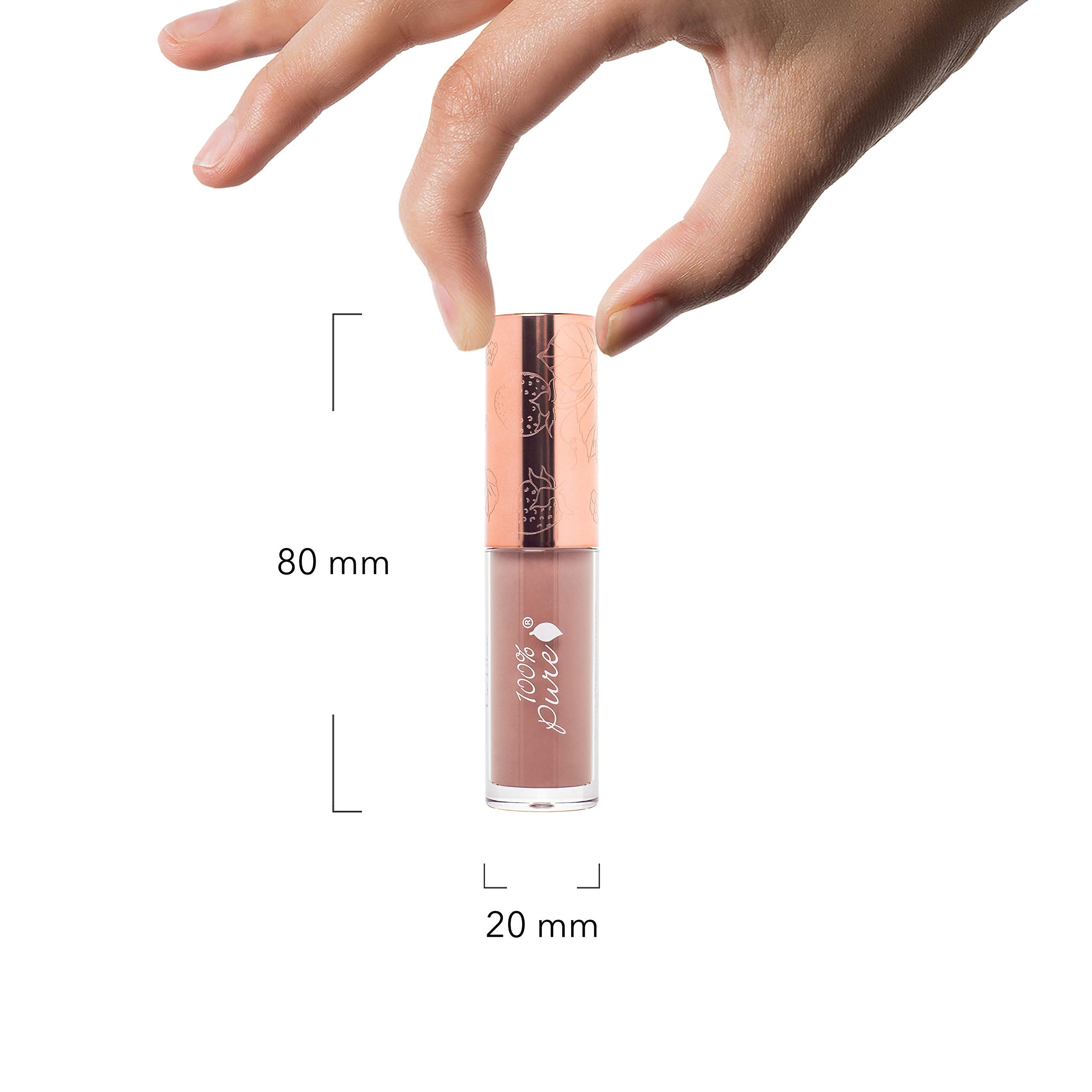 Pink Caramel shade on warm skin tones with rosy nude finish