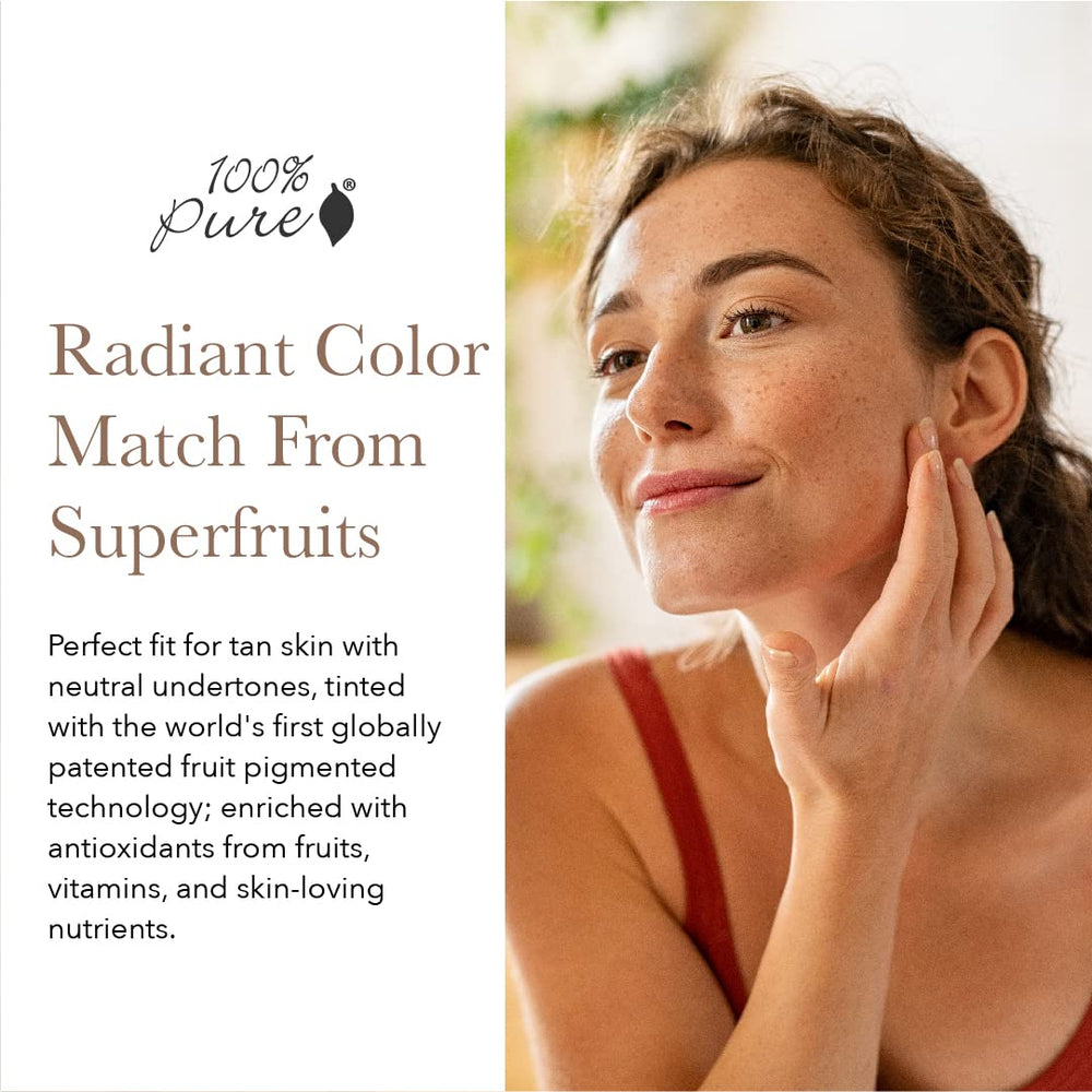 100% PURE liquid matte finish texture — lightweight formula with shine control
