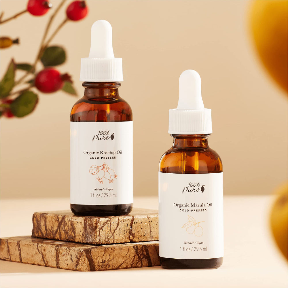 USA-made packaging of 100% PURE Marula Oil underscores clean beauty