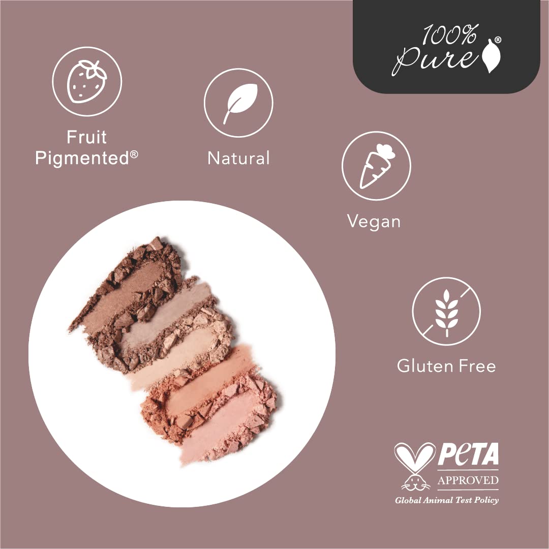 100% PURE Pretty Naked eyeshadow trio creates versatile day to night looks.