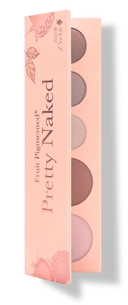 100% PURE Pretty Naked compact open for on-the-go nude eye looks.