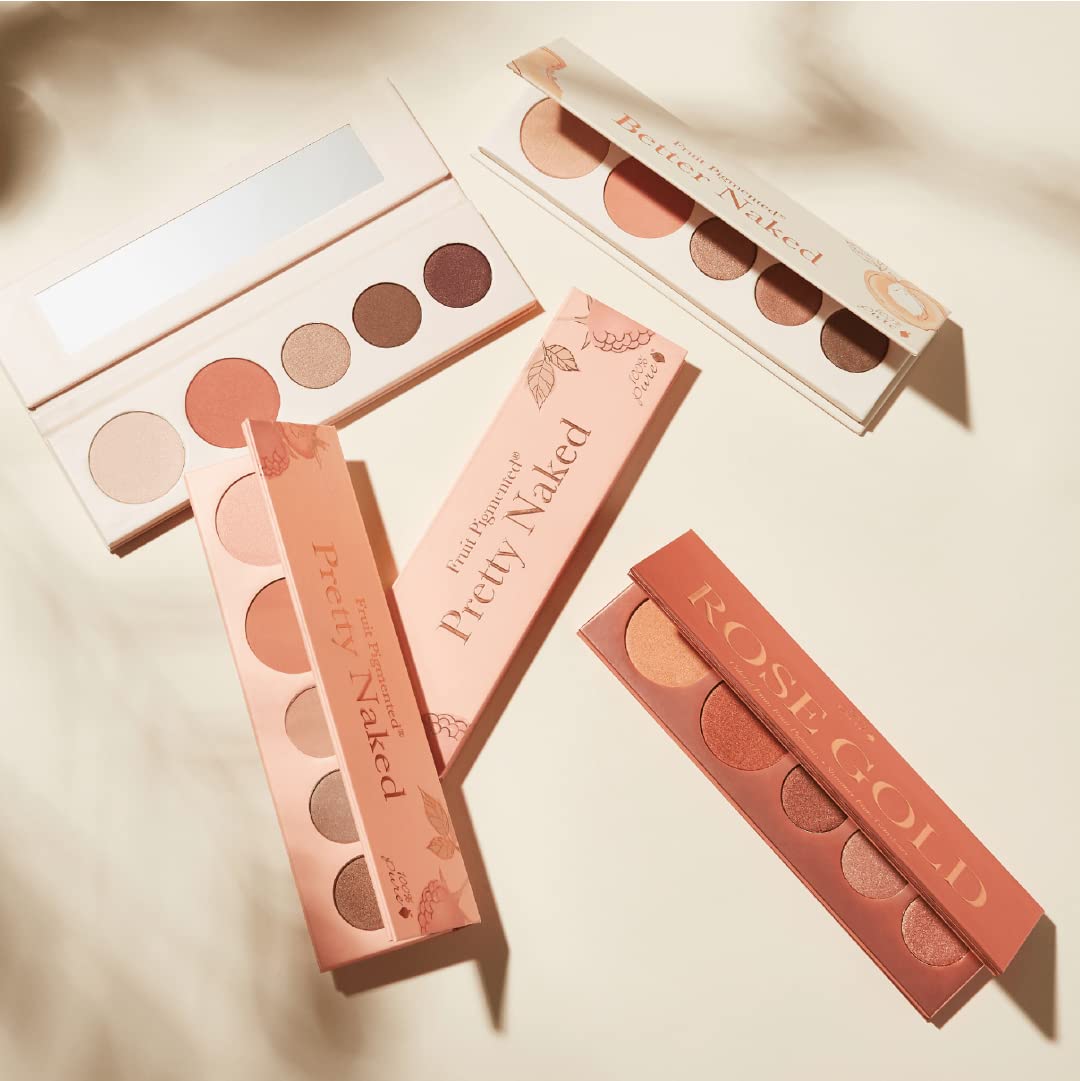 100% PURE Pretty Naked ingredients highlight fruit pigments and antioxidant benefits.
