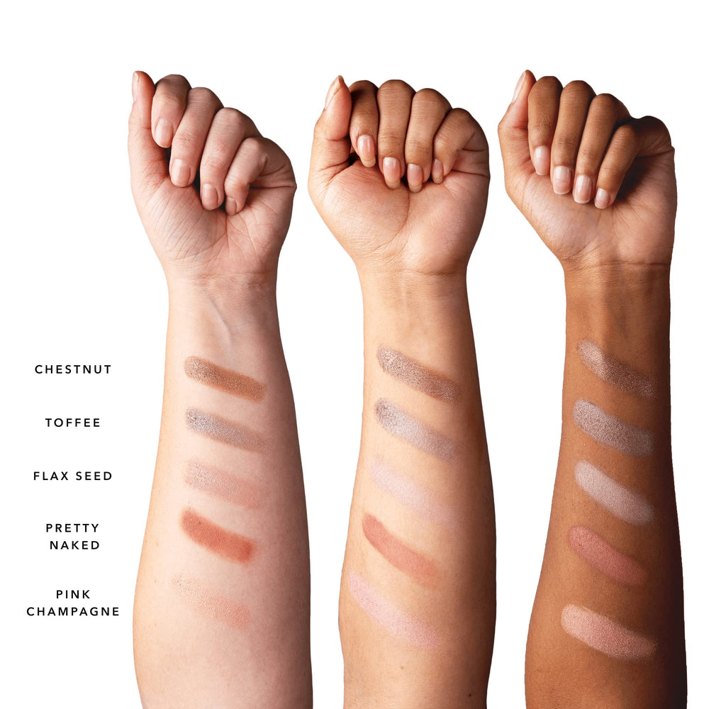 100% PURE Pretty Naked vegan formula supports clean beauty routines.