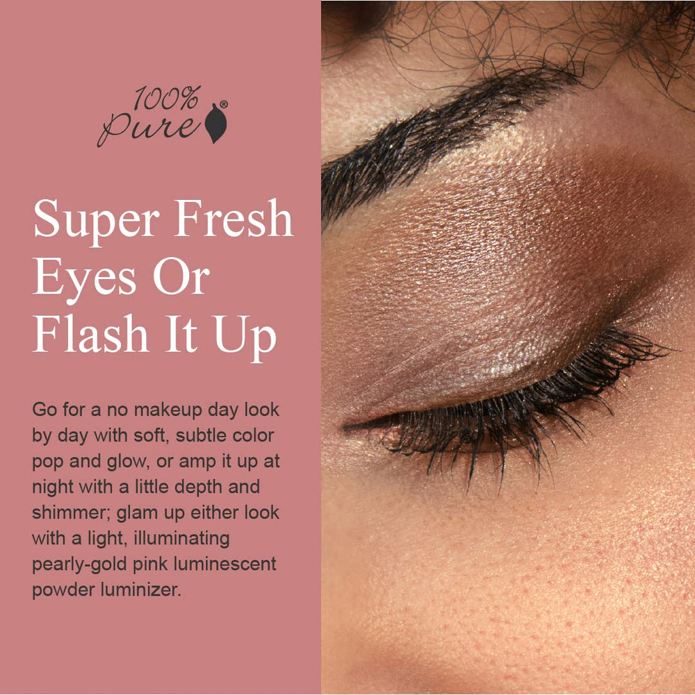 100% PURE Pretty Naked palette swatches reveal fruit-pigmented neutral tones.