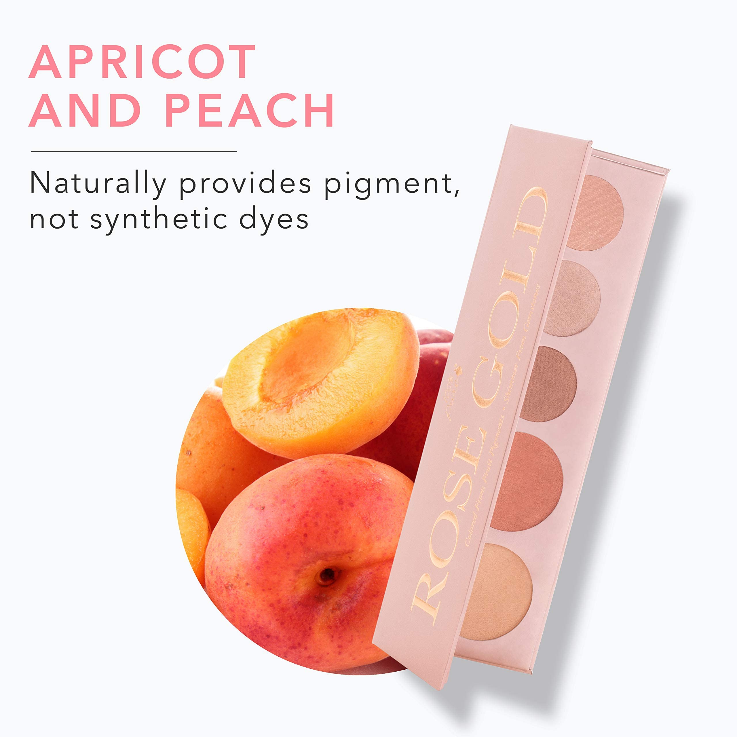 100% PURE Rose Gold blush in rosy shade for natural flush.