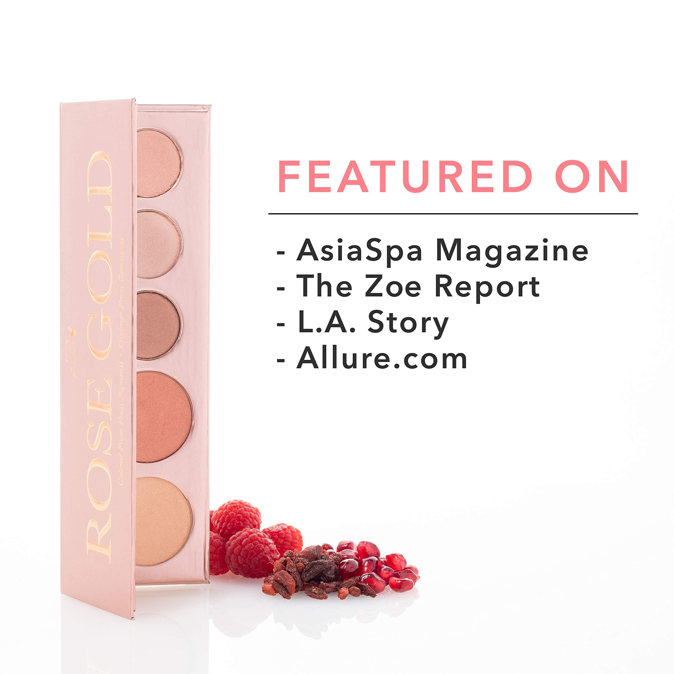 100% PURE Rose Gold vegan and gluten-free makeup solution for clean beauty.