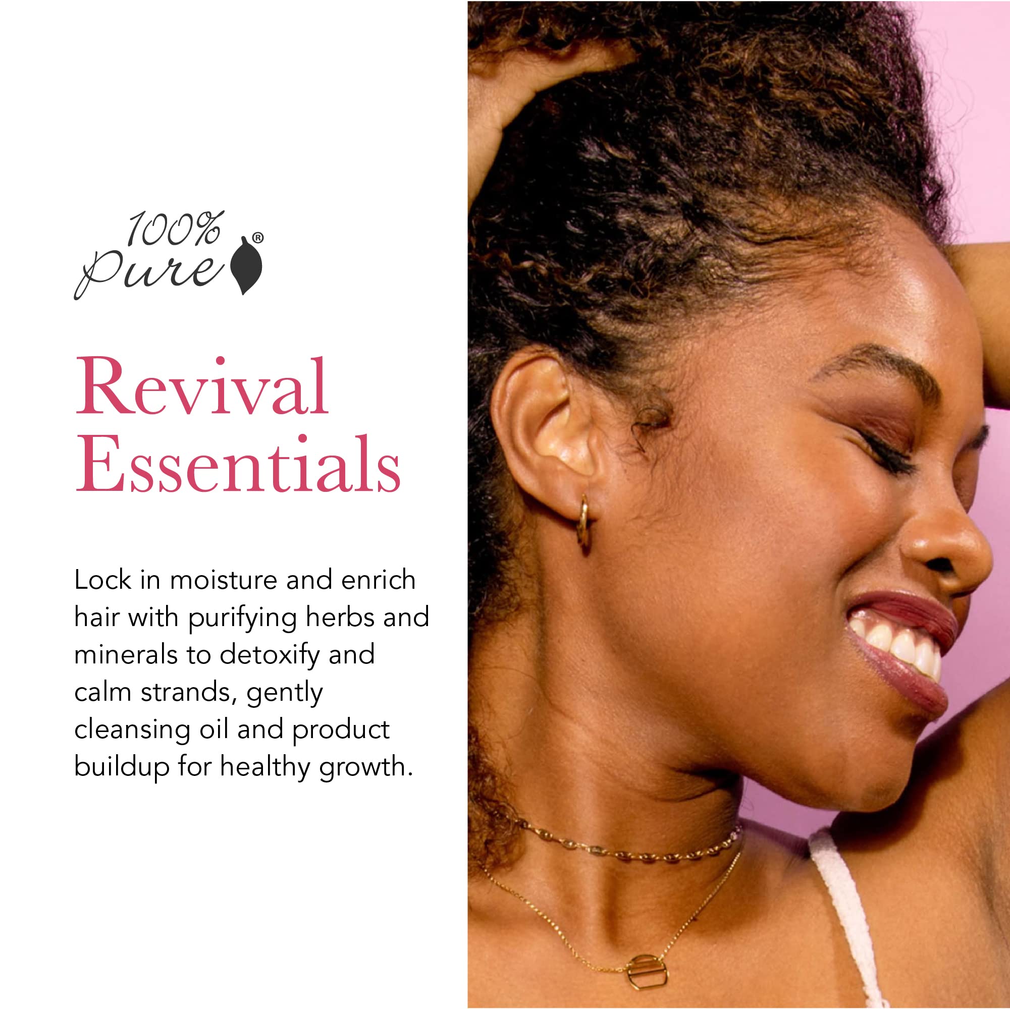 Rose hydrosol detail from 100% PURE for soothing scalp hydration
