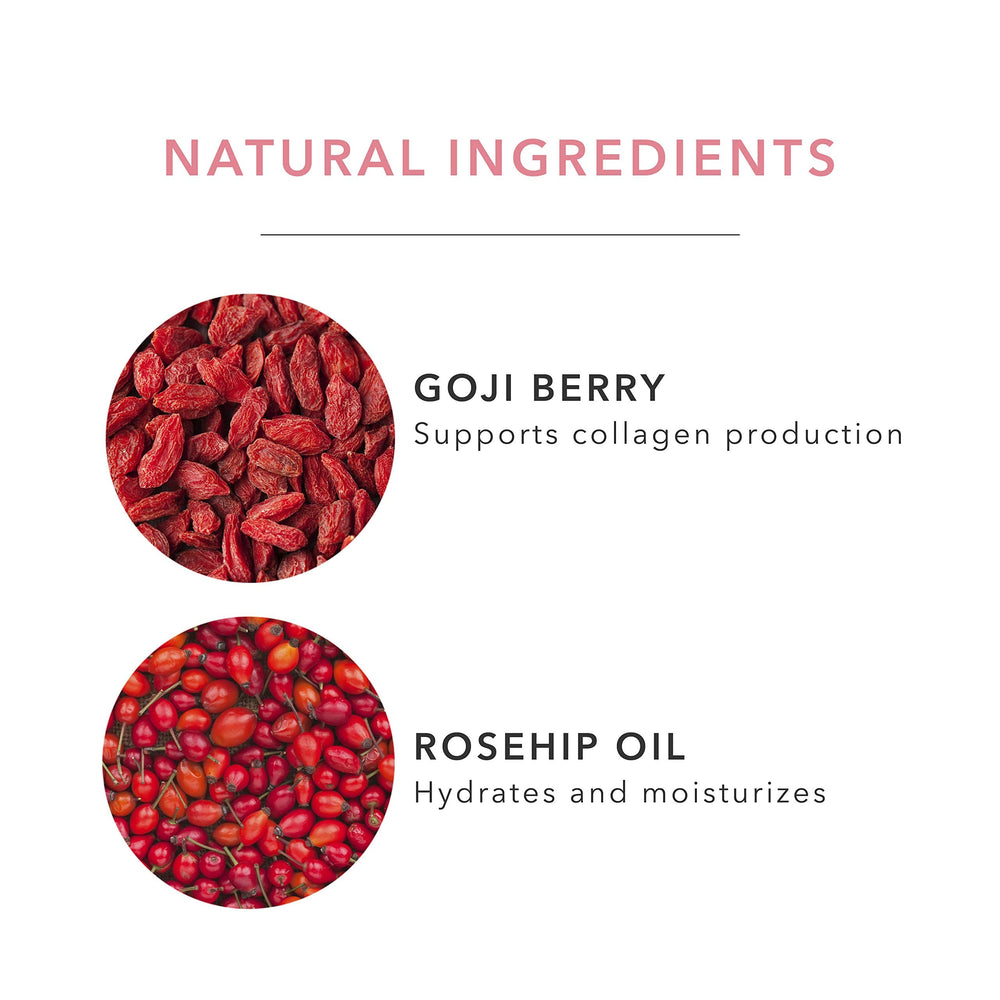 100% PURE rosehip oil ingredient displayed on label.