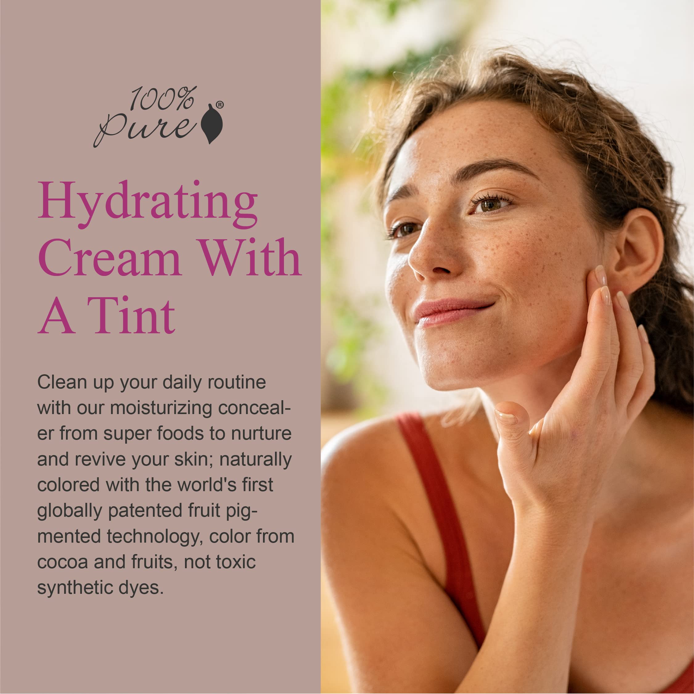 100% PURE Alpine Rose color swatch showing natural fruit pigment tint