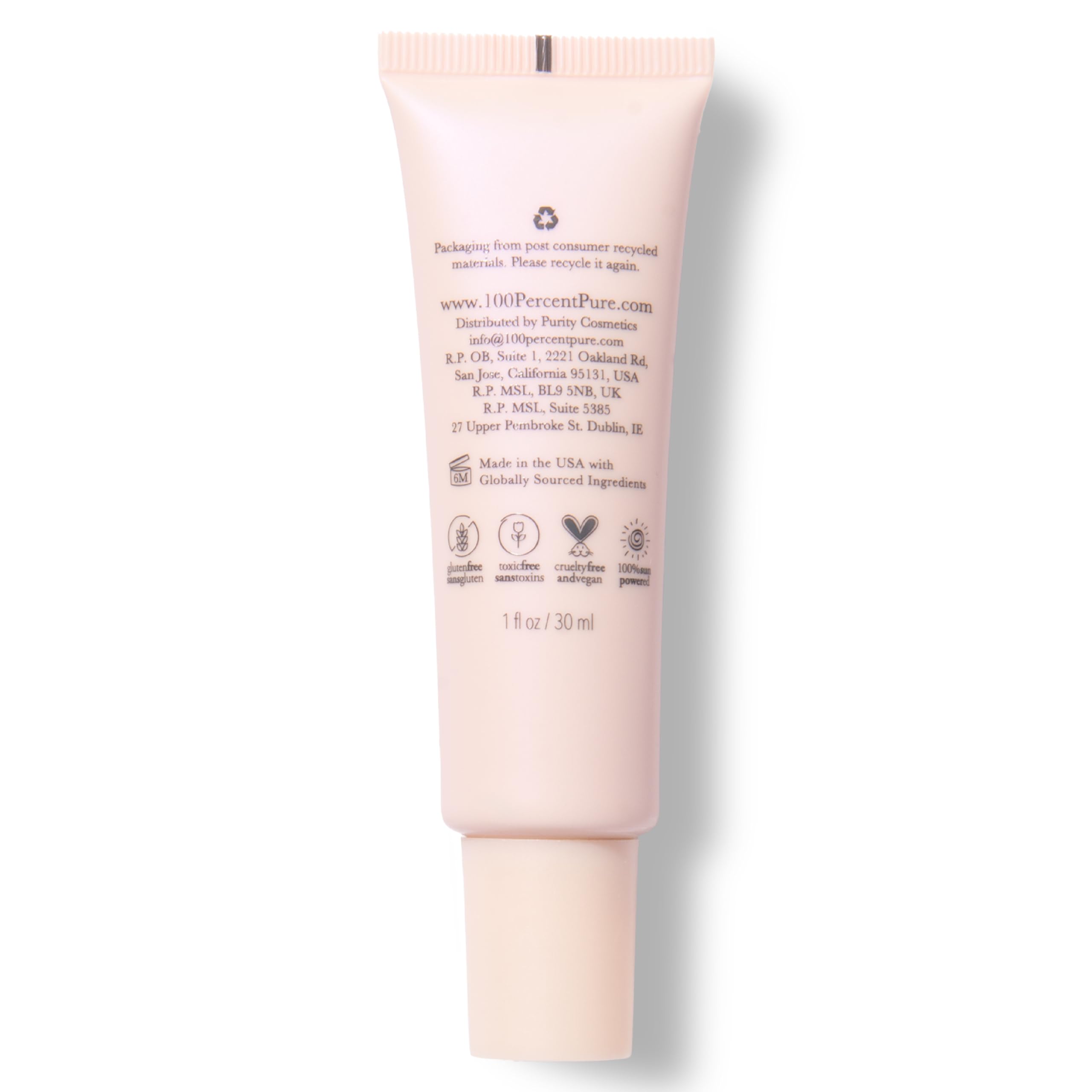 100% PURE Alpine Rose texture close-up highlighting lightweight, blendable formula