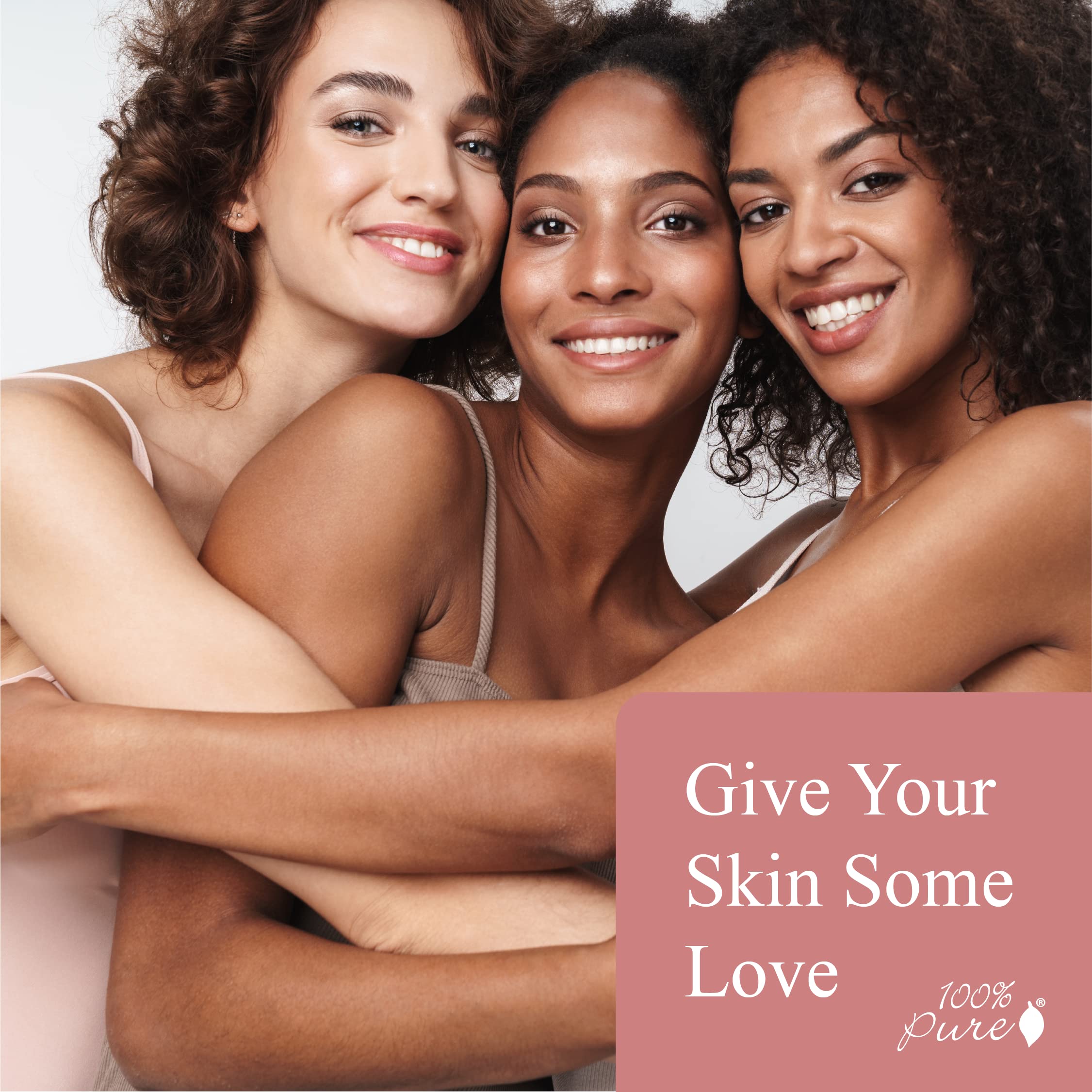 100% PURE vegan and clean beauty seal highlighted