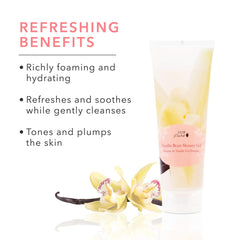 Aloe and hyaluronic acid in 100% PURE Vanilla Bean Shower Gel for moisturized skin