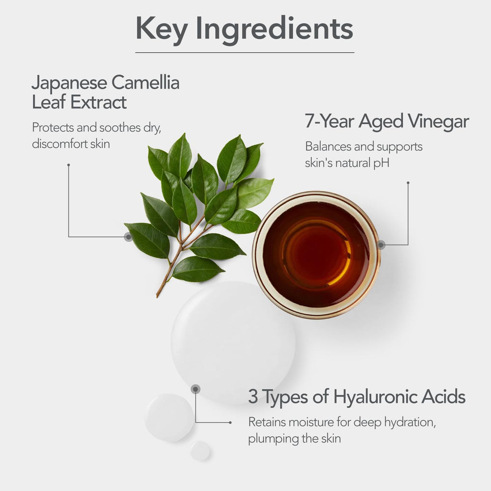 107 Fermented mugwort vinegar bottle highlights probiotic-inspired skin support.