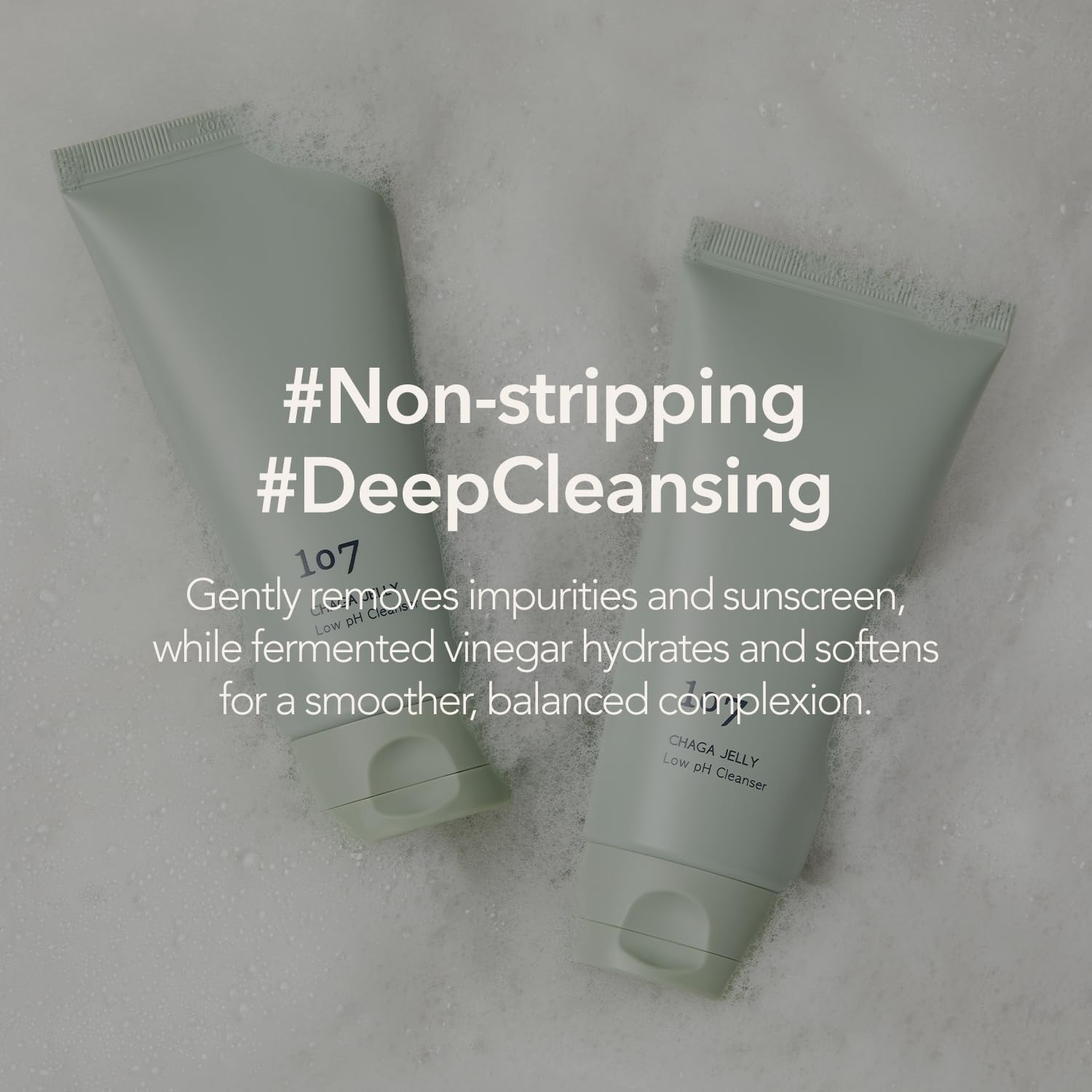 107 Gentle Gel Cleanser being applied for a light, non-stripping cleanse