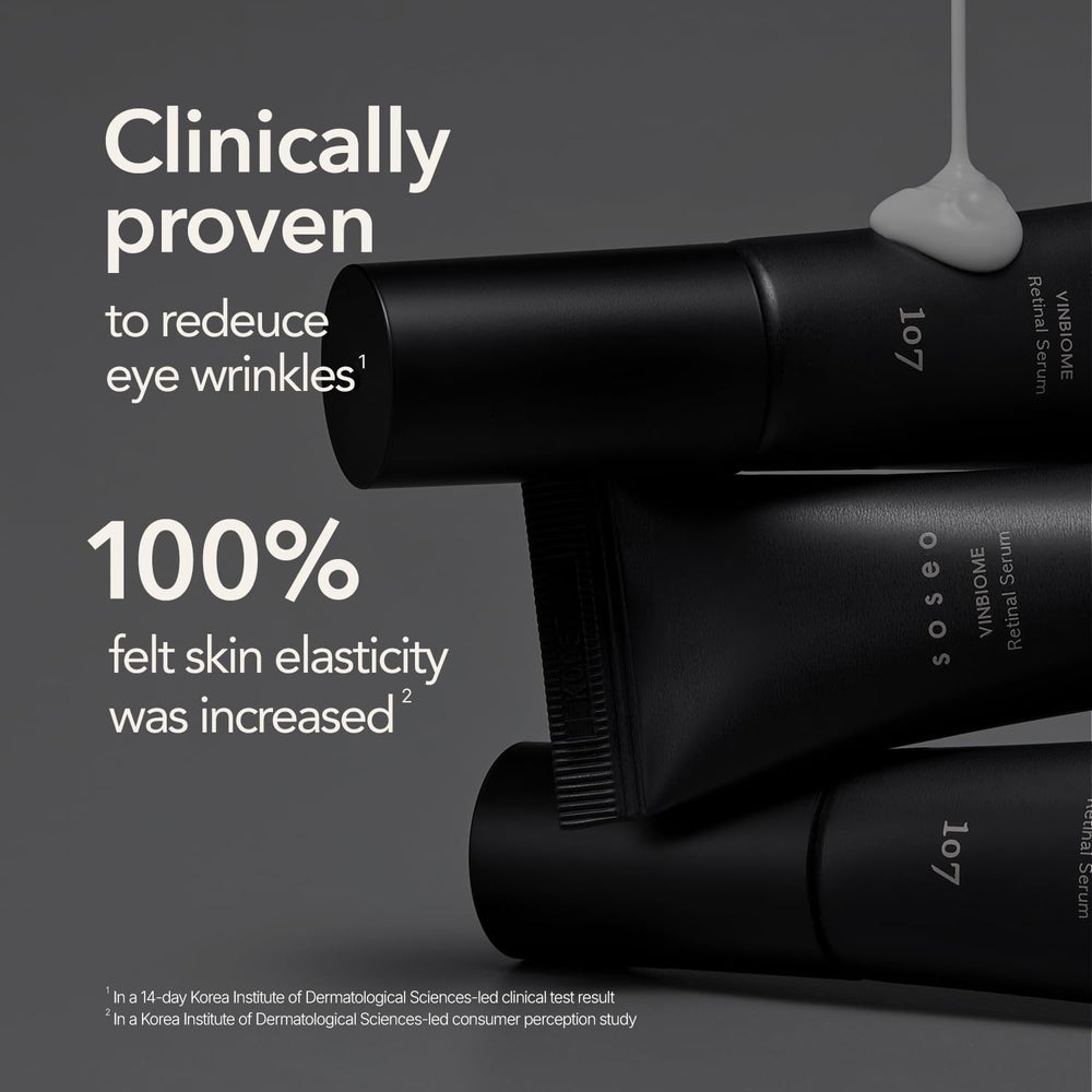 107 VinBiome Retinal Serum applied to hand shows quick absorption