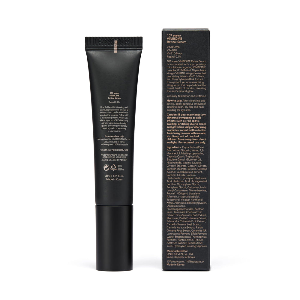 107 VinBiome Retinal Serum glow on skin suggests radiant appearance