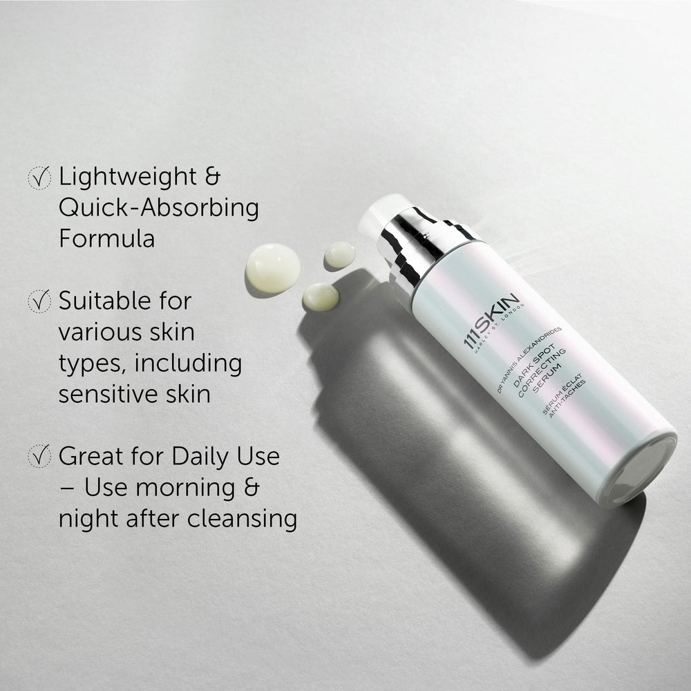 111SKIN application routine on clean skin emphasizing quick absorption