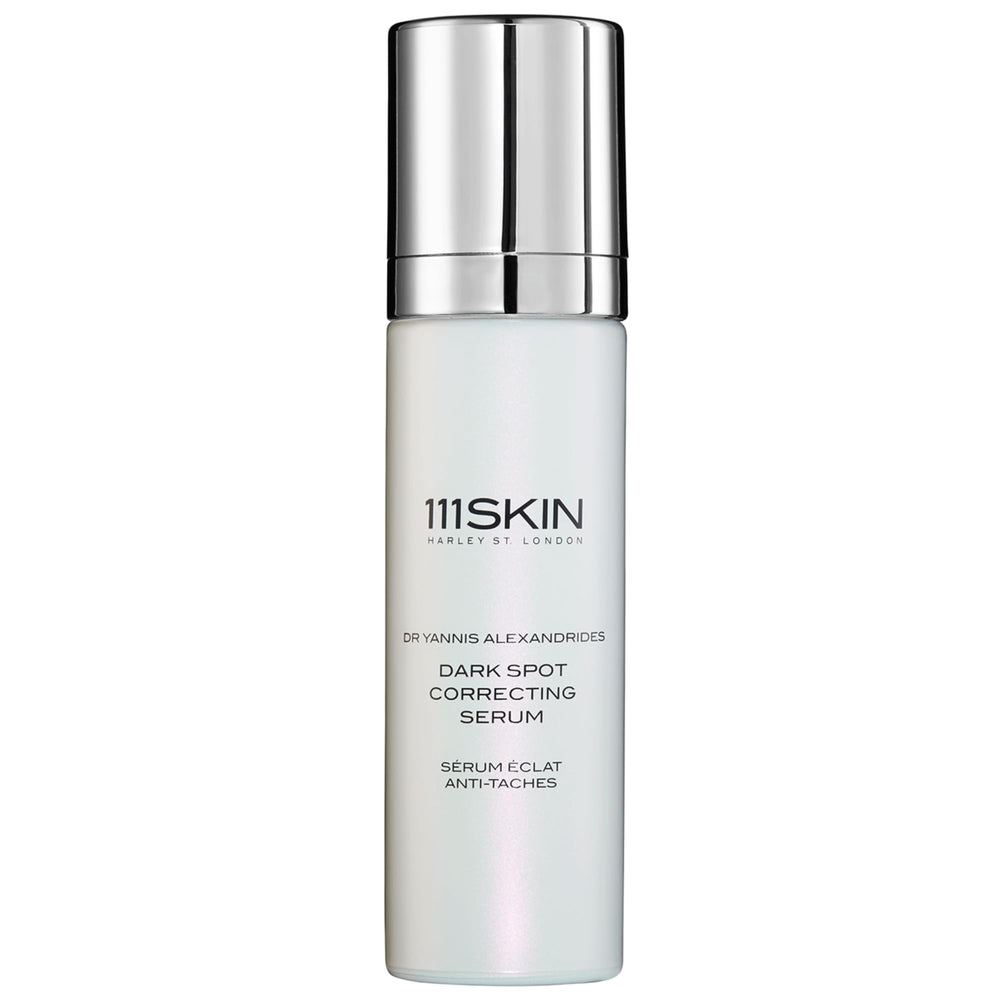 111SKIN Dark Spot Serum bottle close-up showing sleek packaging and hydration support
