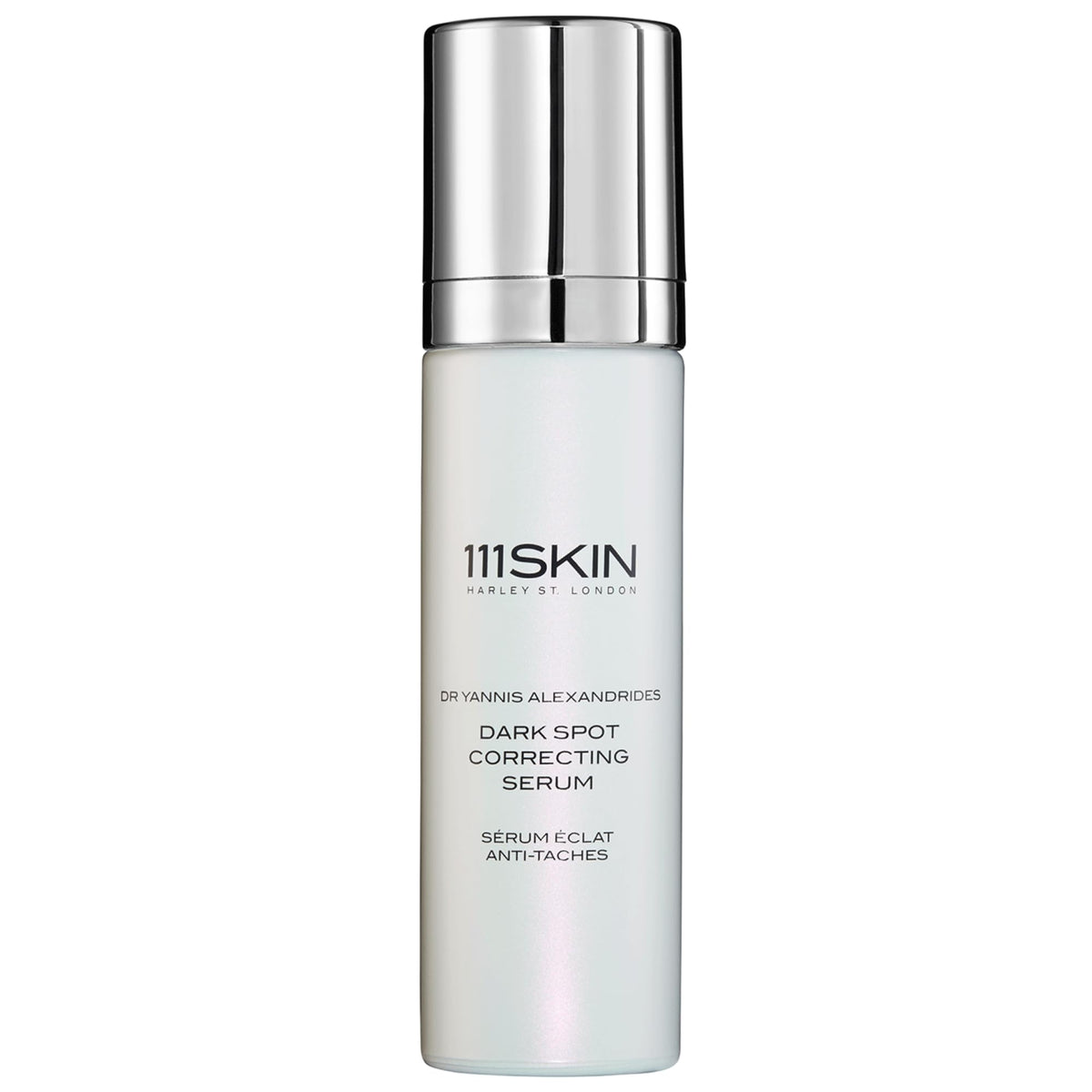 111SKIN Dark Spot Serum bottle close-up showing sleek packaging and hydration support
