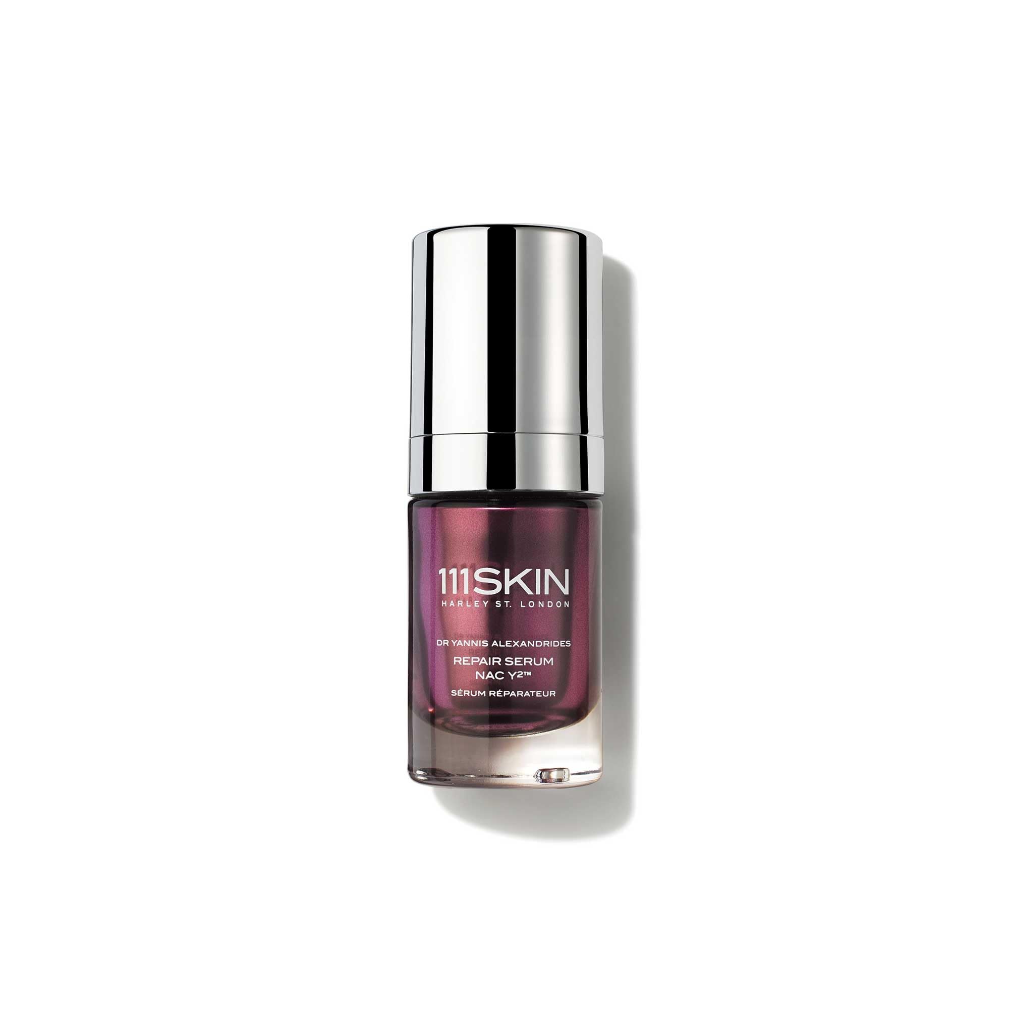 111SKIN NAC Y2 travel serum bottle; travel-friendly hydration and antioxidant support.