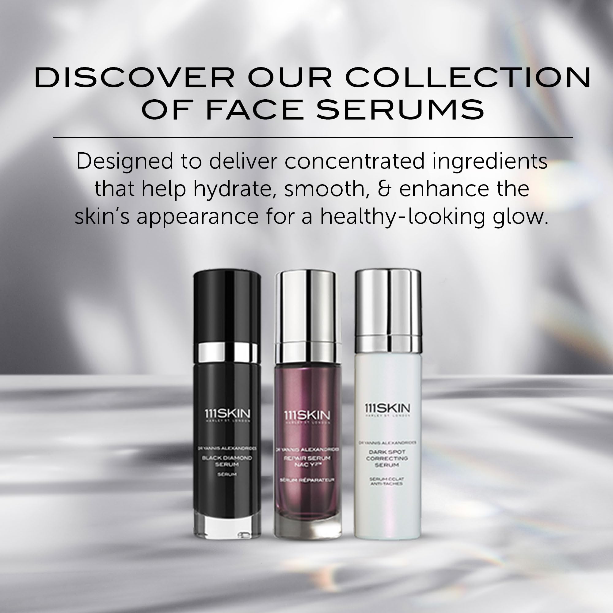 111SKIN NAC Y2 glow close-up; may boost radiance and smoothness.